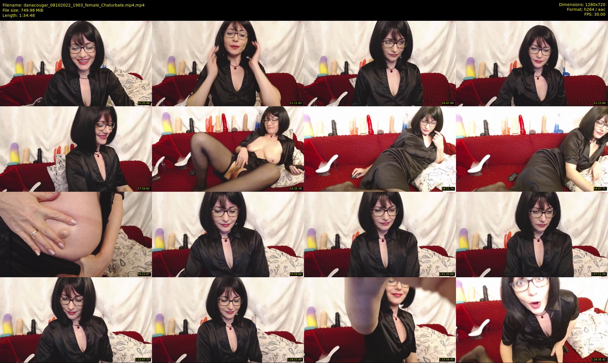 danacougar — 95 minute Chaturbate female cam show recording, 720p, Oct 8, 2022