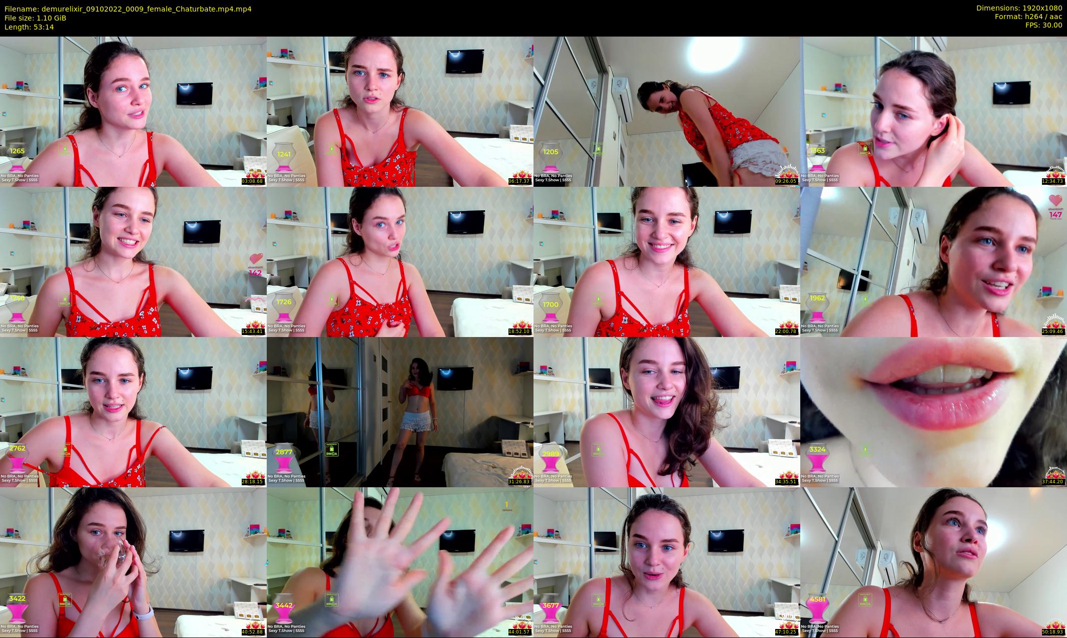 demurelixir — 54 minute Chaturbate female cam show recording, 1080p, Oct 9, 2022