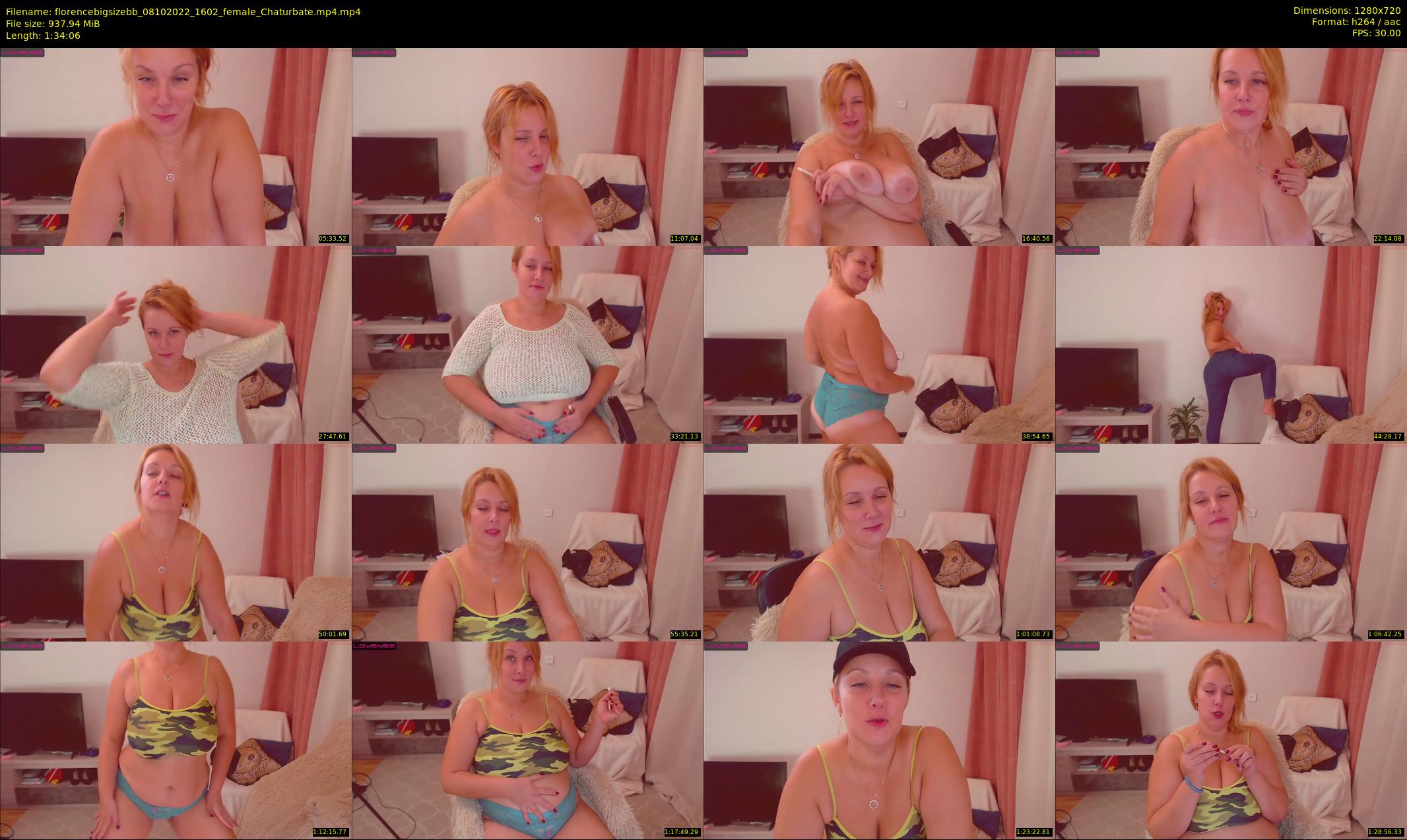 florencebigsizebb — 95 minute Chaturbate female cam show recording, 720p, Oct 8, 2022
