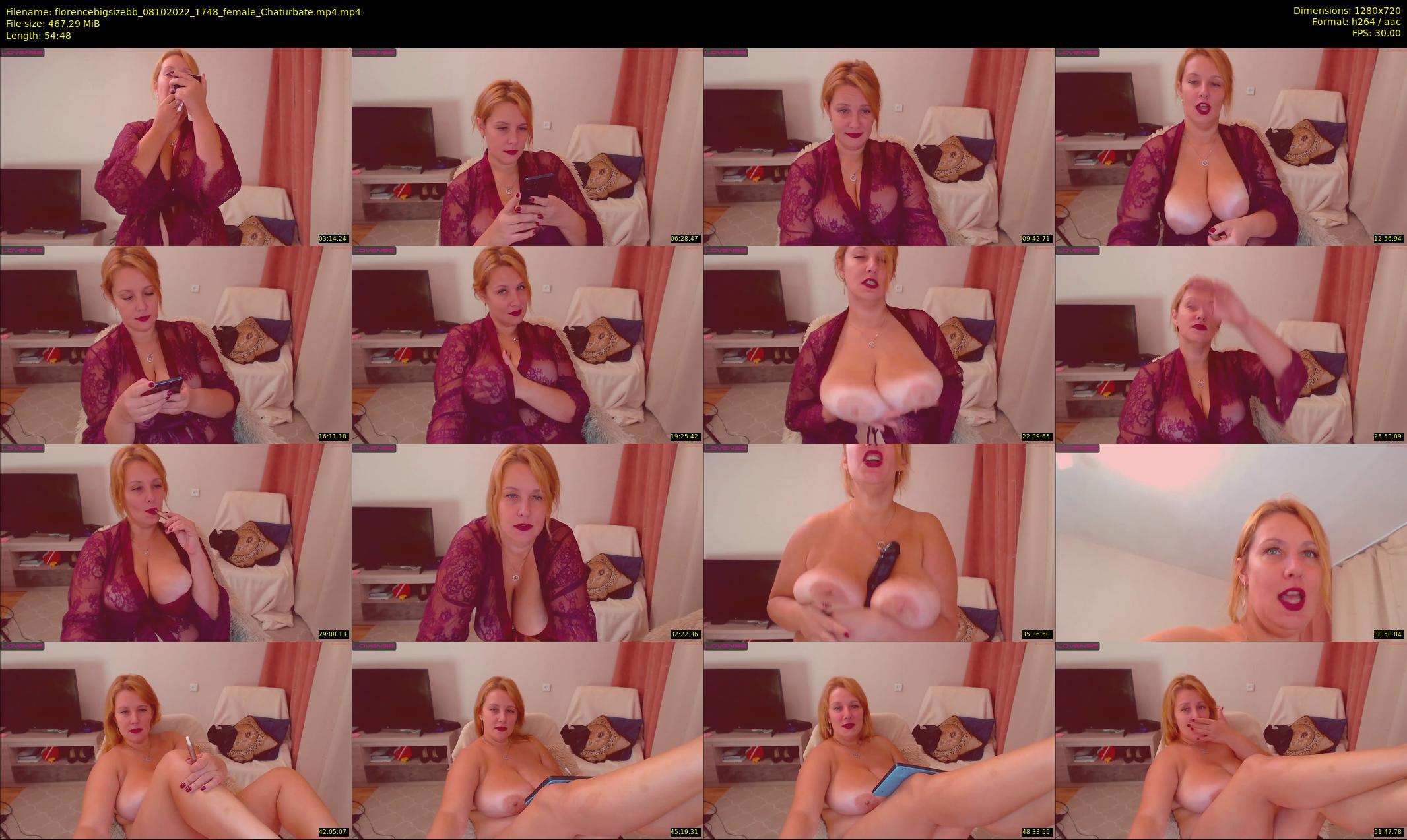 florencebigsizebb — 55 minute Chaturbate female cam show recording, 720p, Oct 8, 2022