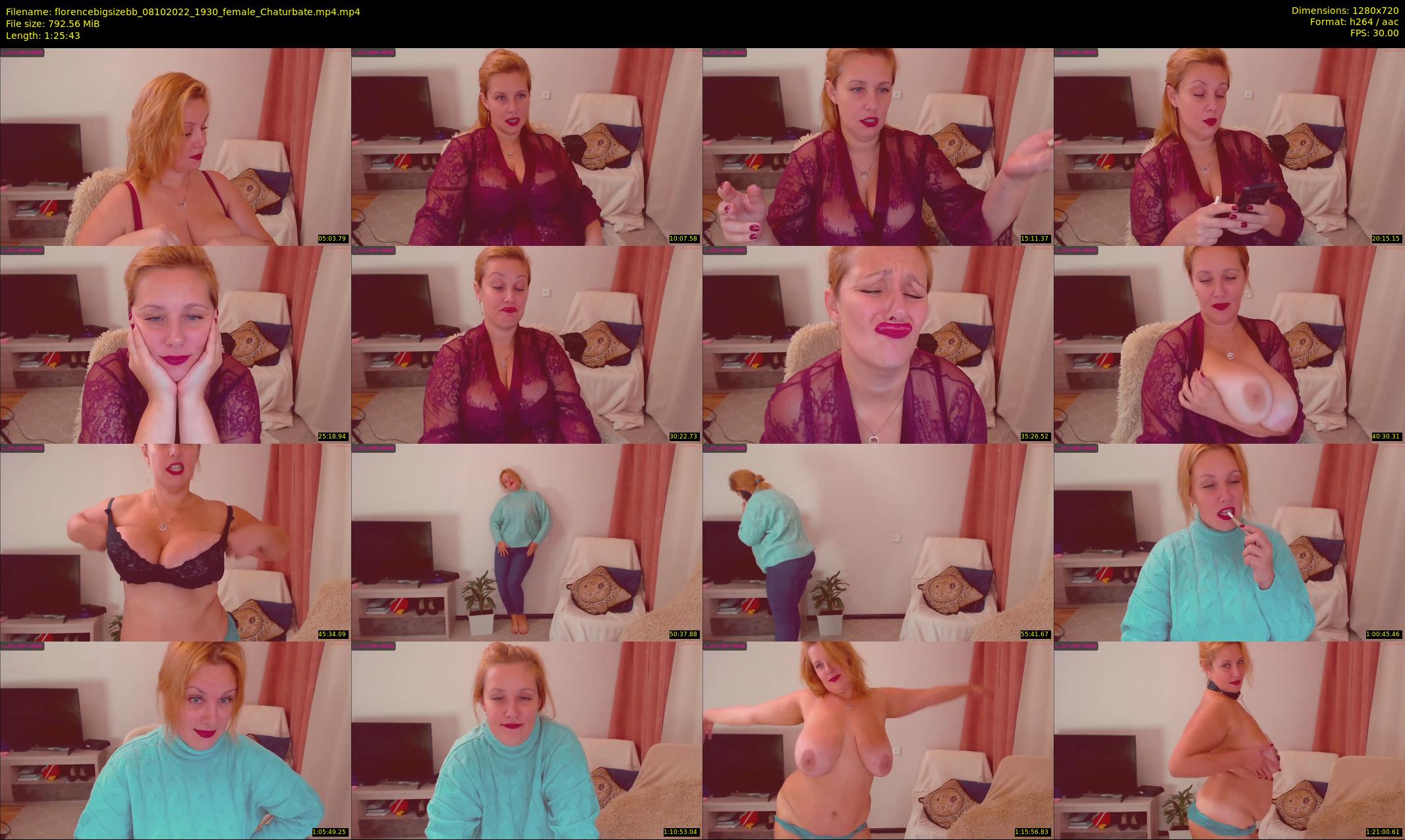 florencebigsizebb — 86 minute Chaturbate female cam show recording, 720p, Oct 8, 2022
