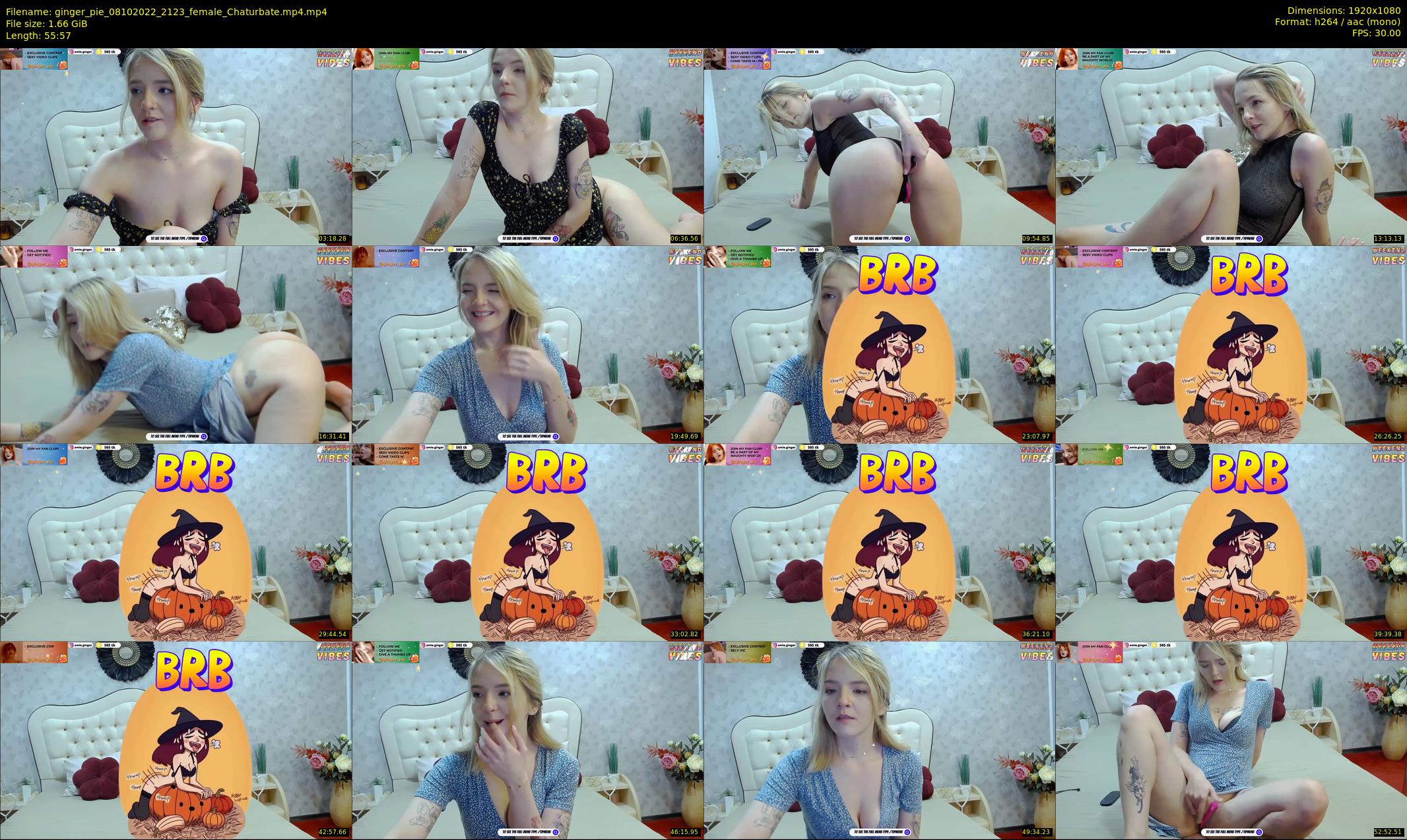 ginger_pie — 56 minute Chaturbate female cam show recording, 1080p, Oct 8, 2022