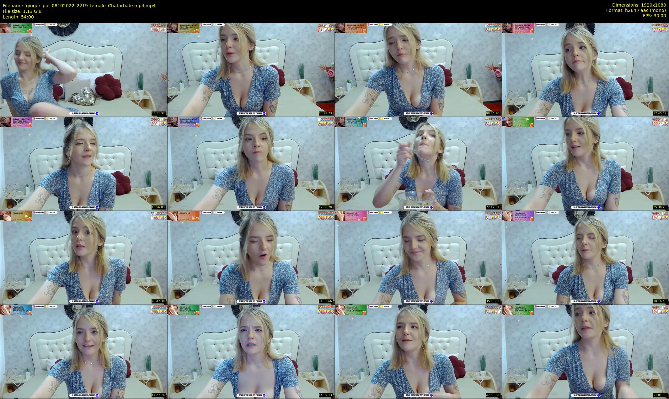 ginger_pie — 54 minute Chaturbate female cam show recording, 1080p, Oct 8, 2022