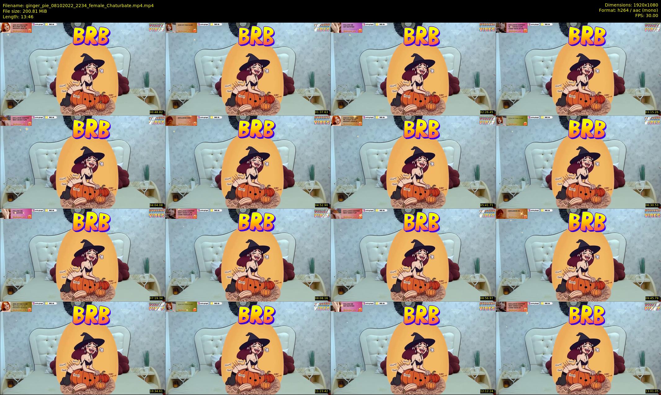 ginger_pie — 14 minute Chaturbate female cam show recording, 1080p, Oct 8, 2022