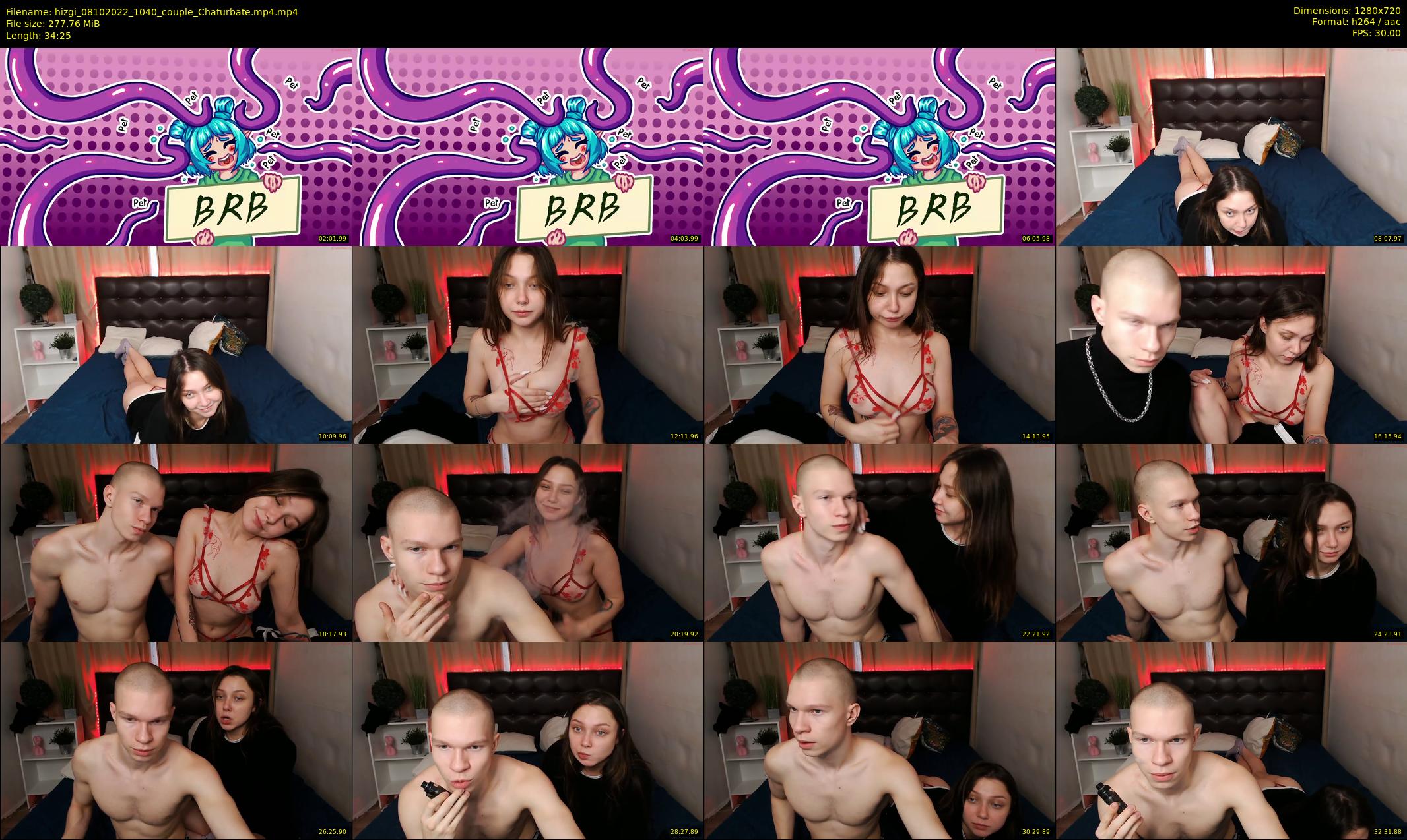 hizgi — 35 minute Chaturbate couple cam show recording, 720p, Oct 8, 2022