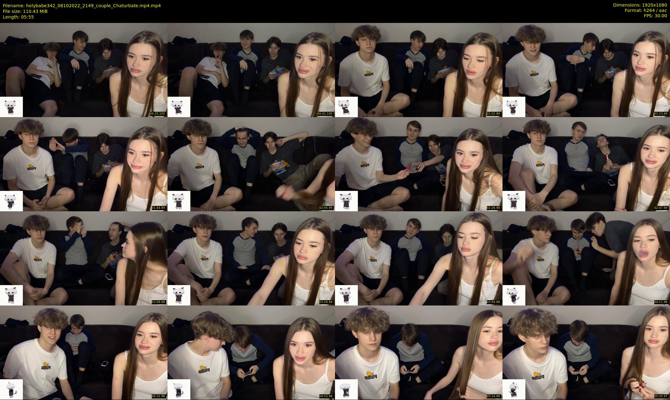 holybabe342 — 6 minute Chaturbate couple cam show recording, 1080p, Oct 8, 2022