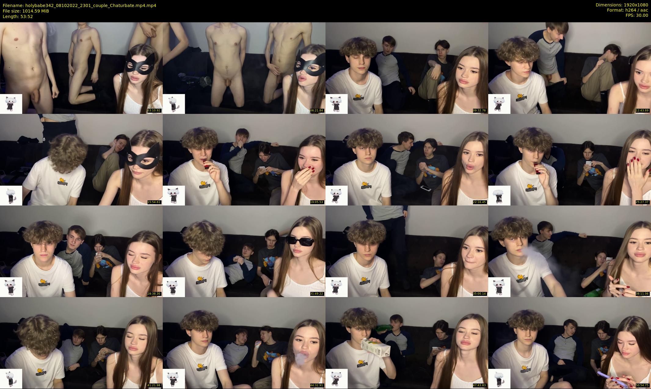 holybabe342 — 54 minute Chaturbate couple cam show recording, 1080p, Oct 8, 2022