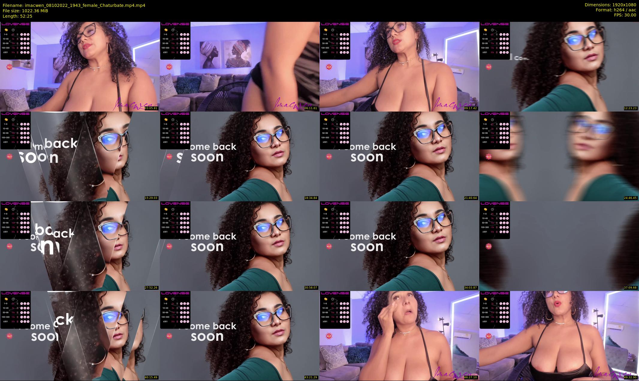 imacwen — 53 minute Chaturbate female cam show recording, 1080p, Oct 8, 2022