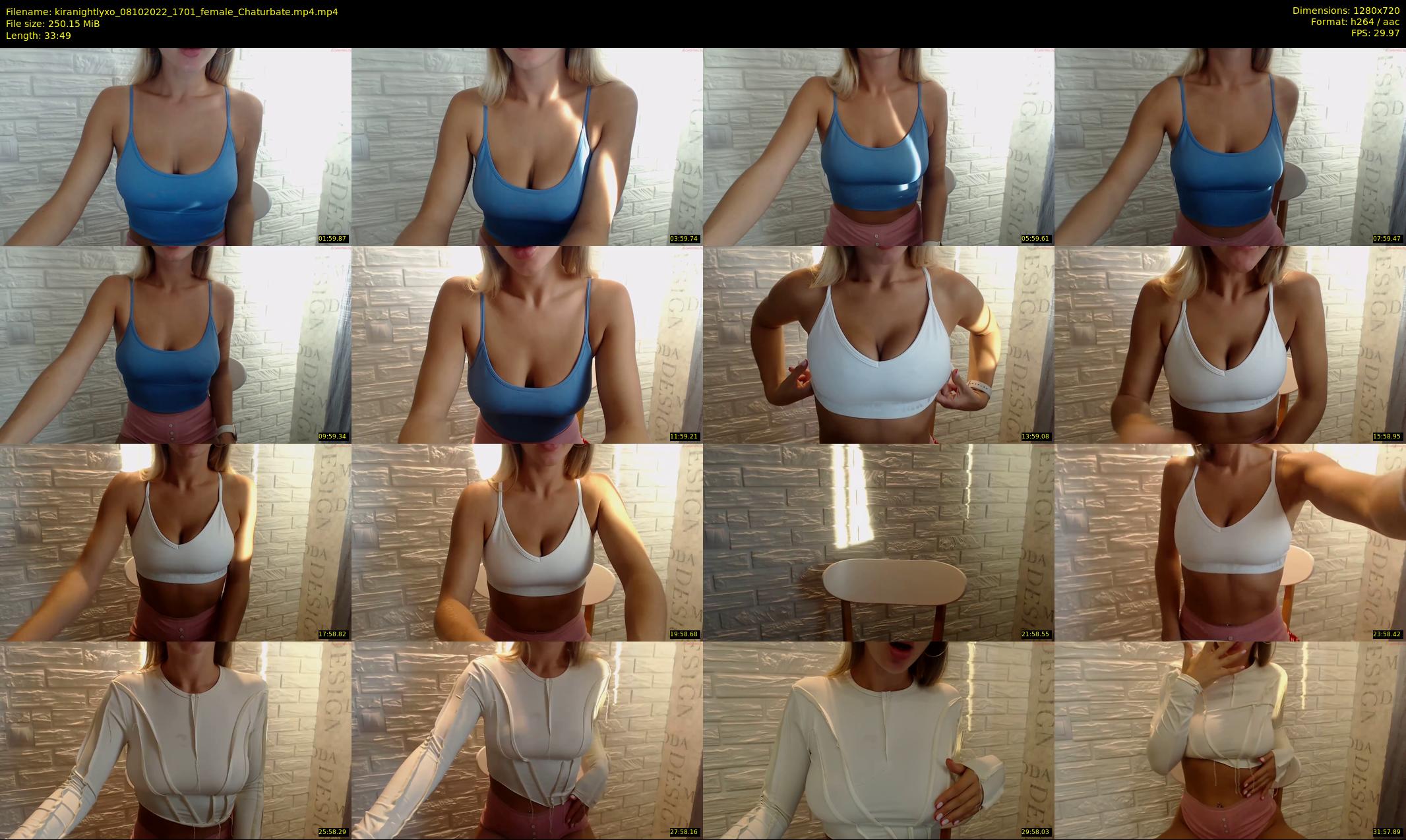 kiranightlyxo — 34 minute Chaturbate female cam show recording, 720p, Oct 8, 2022