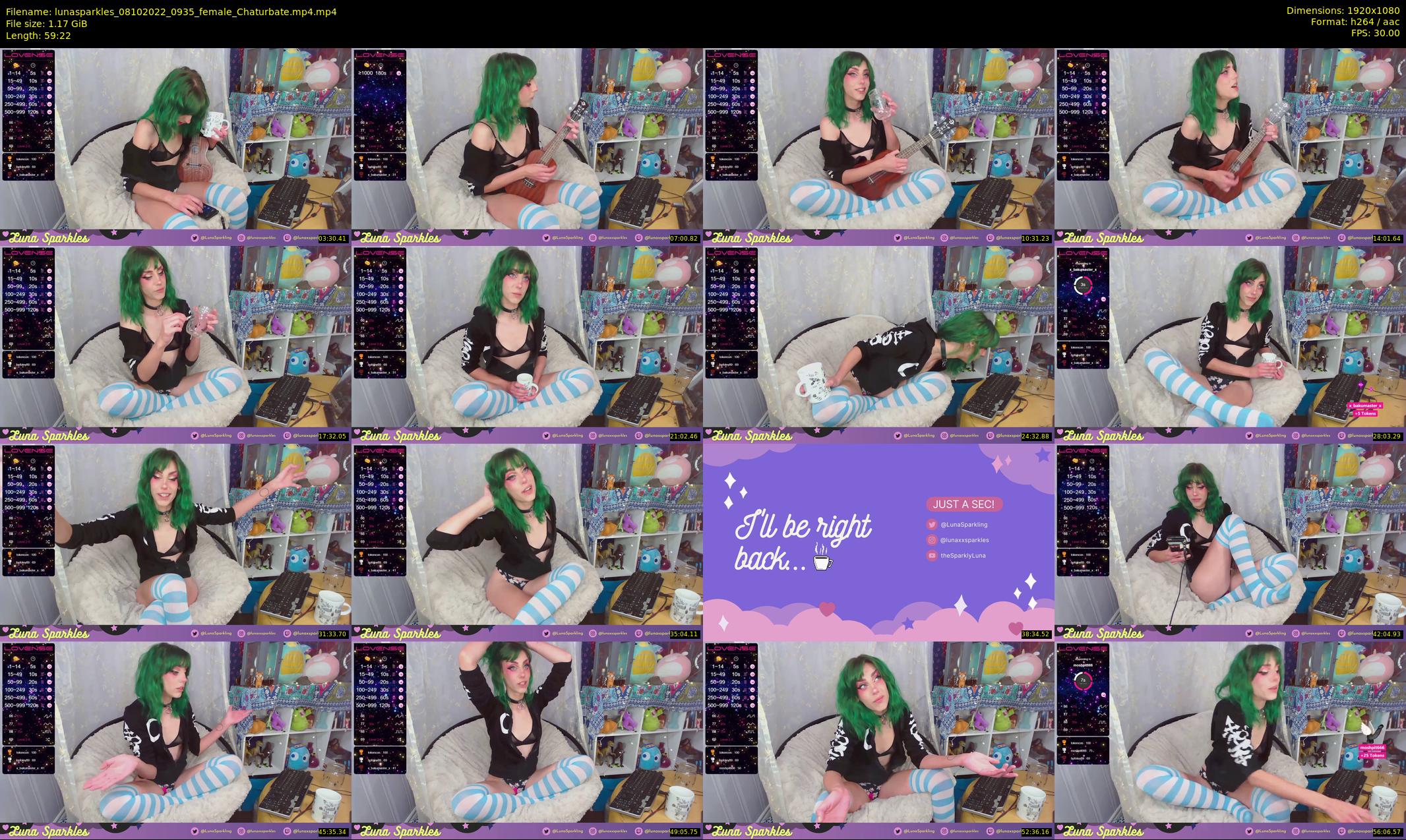 lunasparkles — 60 minute Chaturbate female cam show recording, 1080p, Oct 8, 2022