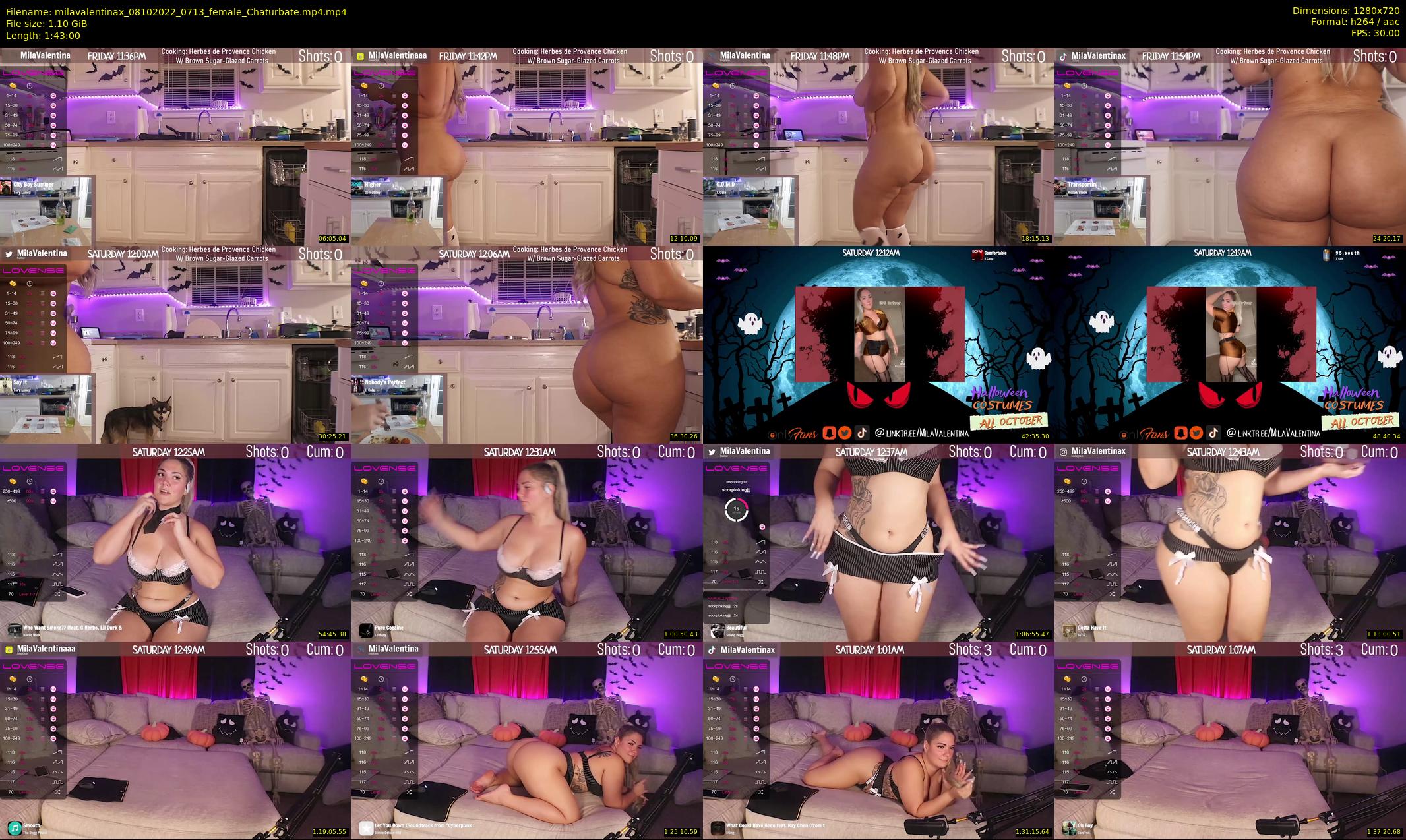 milavalentinax — 103 minute Chaturbate female cam show recording, 720p, Oct 8, 2022