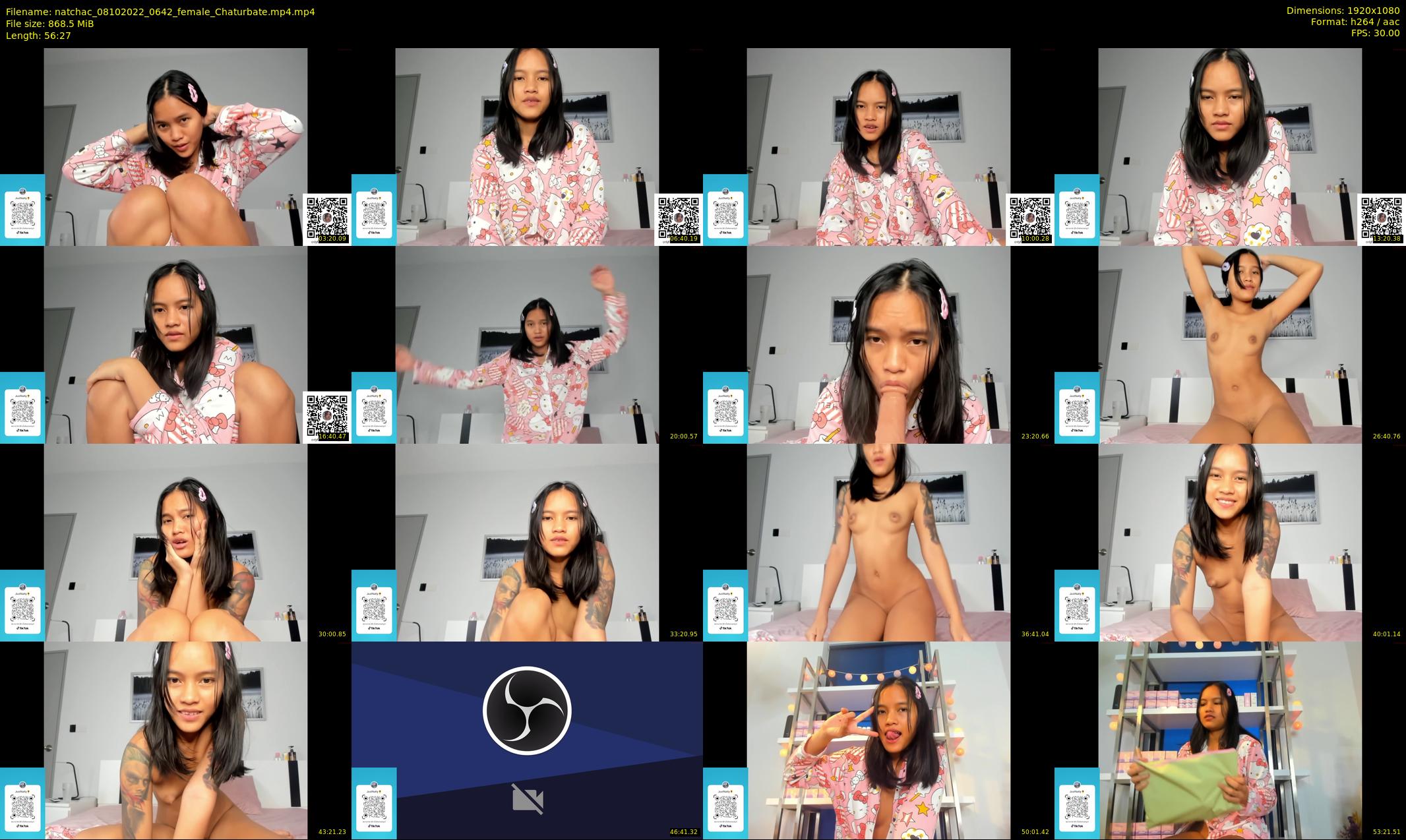 natchac — 57 minute Chaturbate female cam show recording, 1080p, Oct 8, 2022