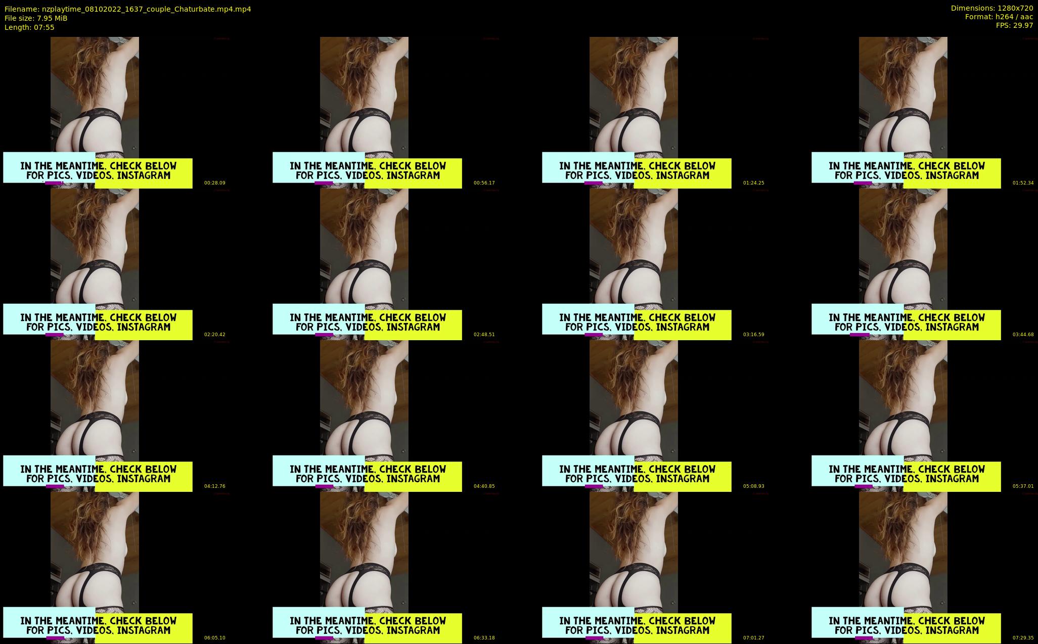 nzplaytime — 8 minute Chaturbate couple cam show recording, 720p, Oct 8, 2022