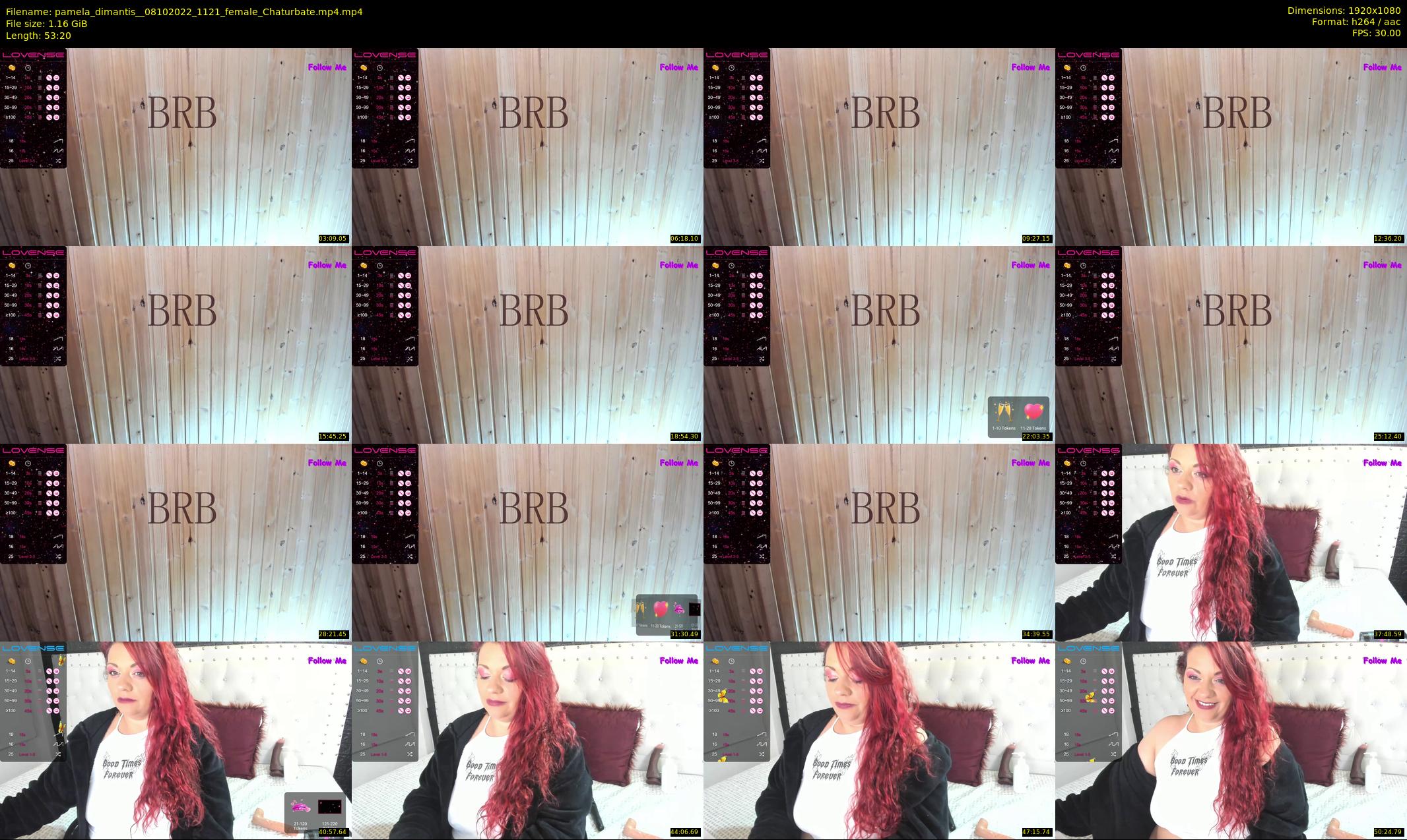 pamela_dimantis_ — 54 minute Chaturbate female cam show recording, 1080p, Oct 8, 2022