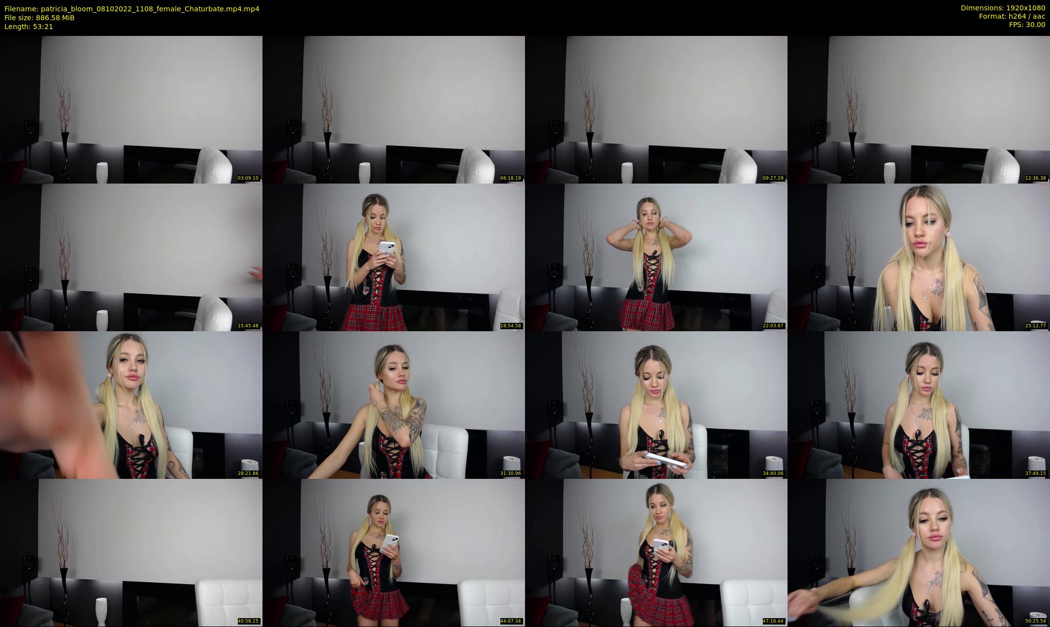 patricia_bloom — 54 minute Chaturbate female cam show recording, 1080p, Oct 8, 2022