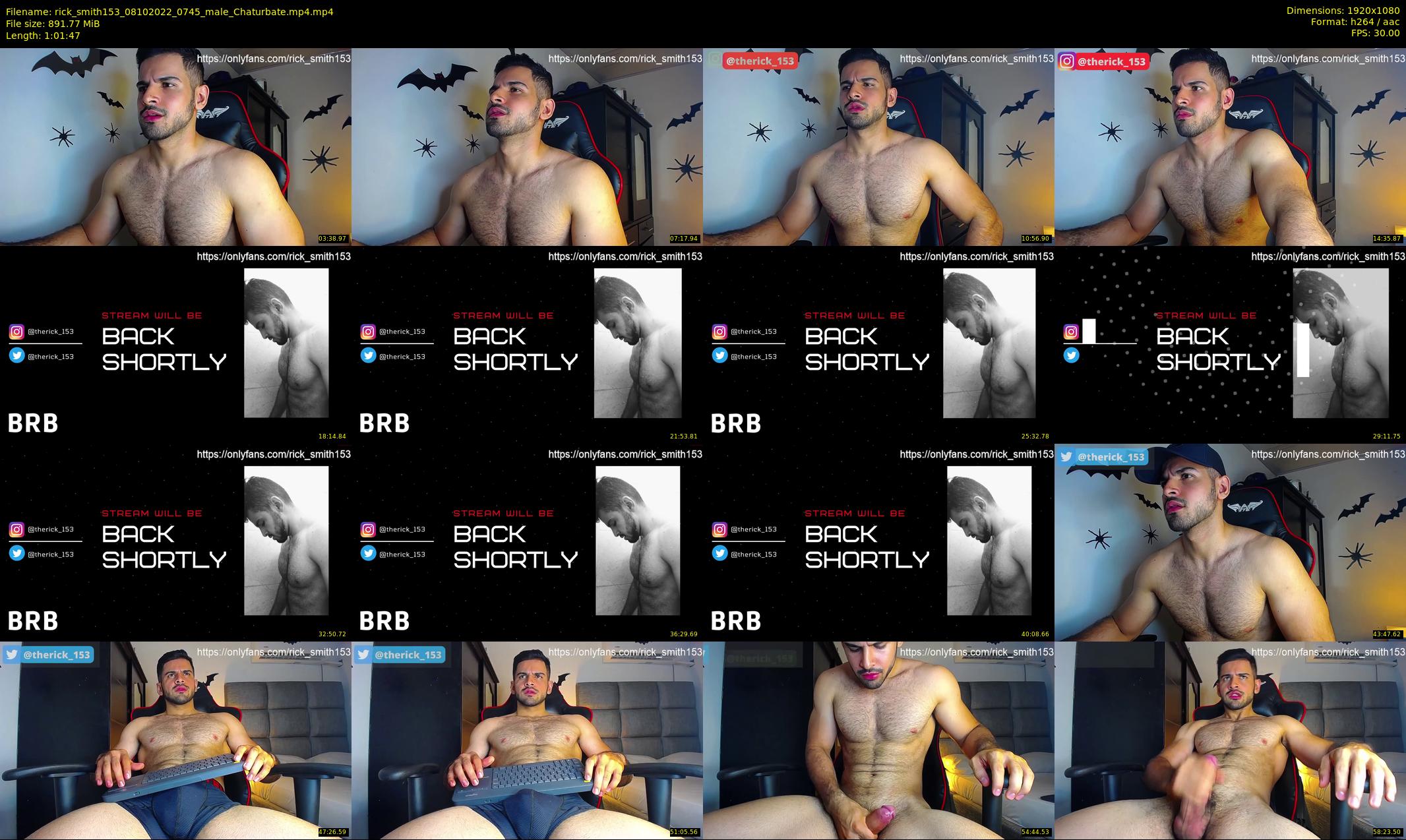 rick_smith153 — 62 minute Chaturbate male cam show recording, 1080p, Oct 8, 2022