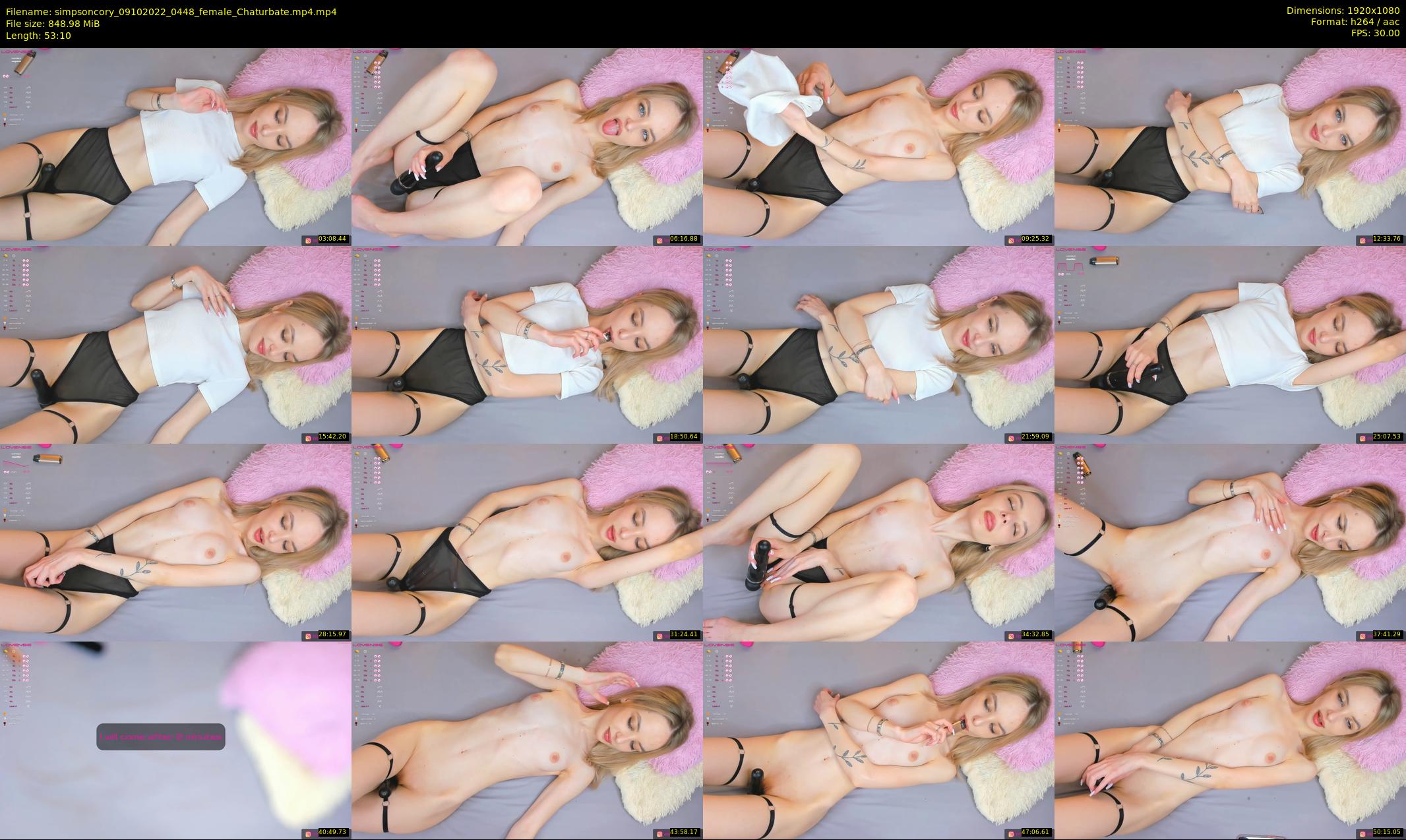 simpsoncory — 54 minute Chaturbate female cam show recording, 1080p, Oct 9, 2022