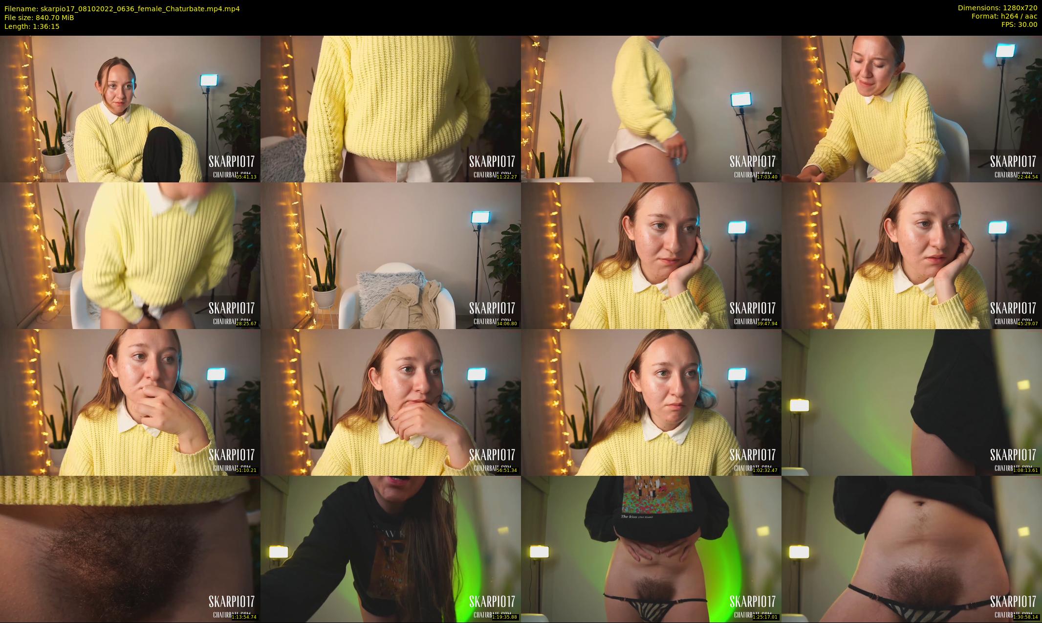skarpio17 — 97 minute Chaturbate female cam show recording, 720p, Oct 8, 2022