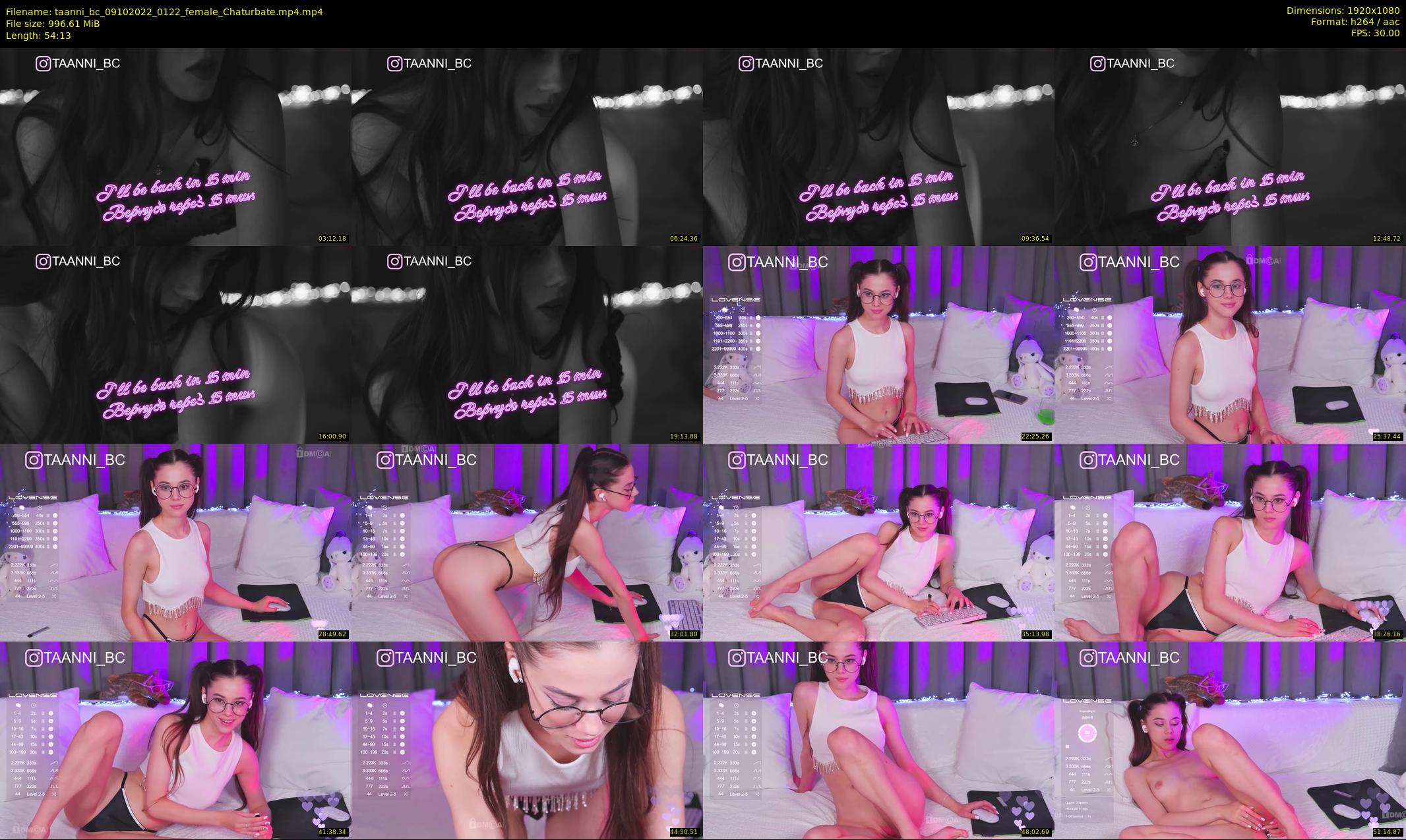 taanni_bc — 55 minute Chaturbate female cam show recording, 1080p, Oct 9, 2022
