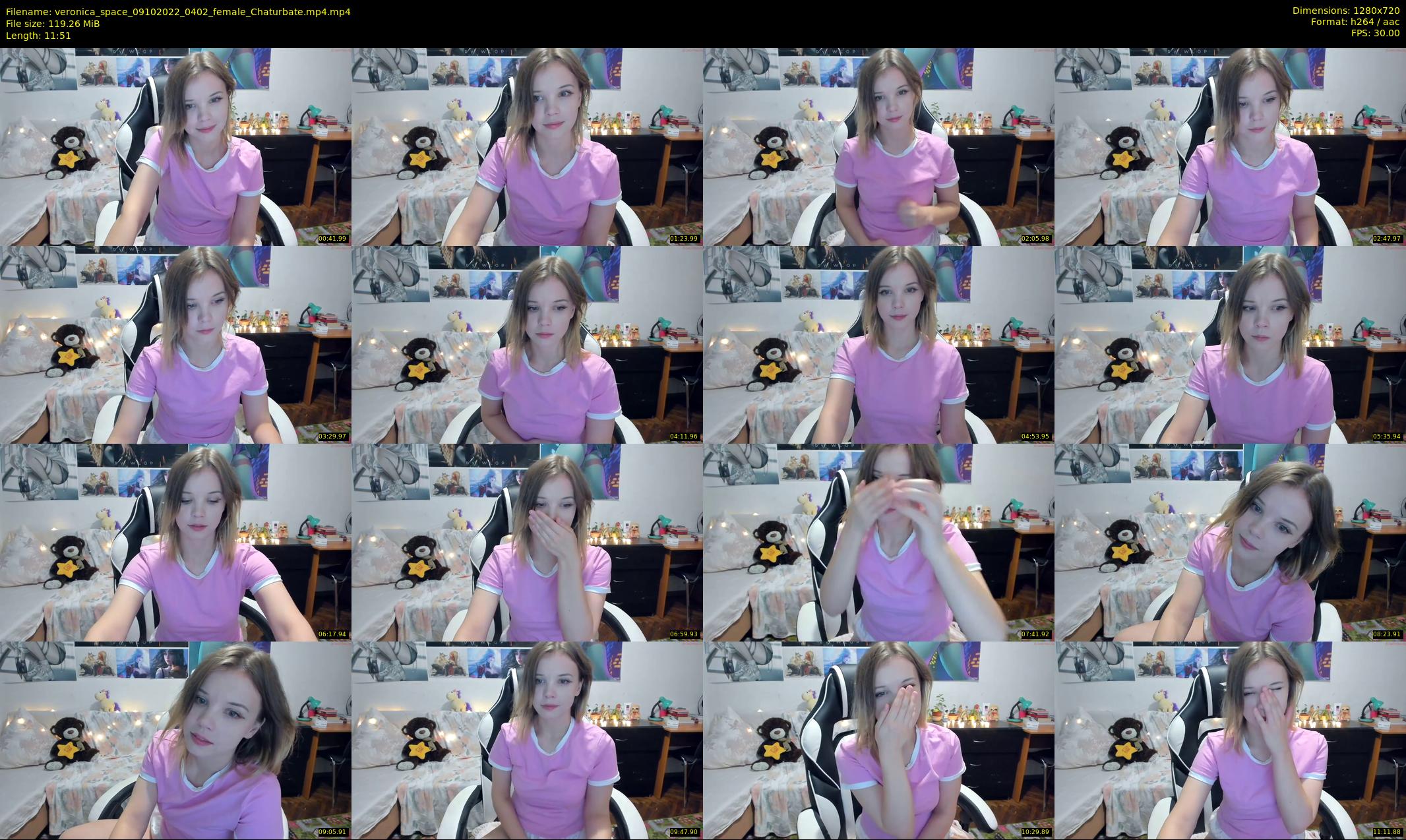 veronica_space — 12 minute Chaturbate female cam show recording, 720p, Oct 9, 2022