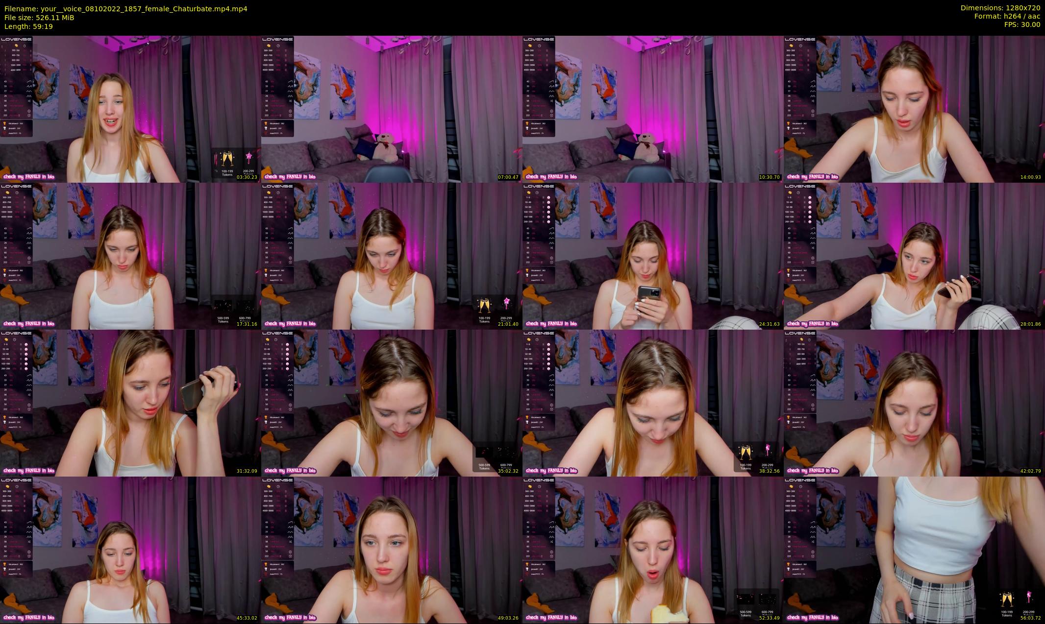 your__voice — 60 minute Chaturbate female cam show recording, 720p, Oct 8, 2022