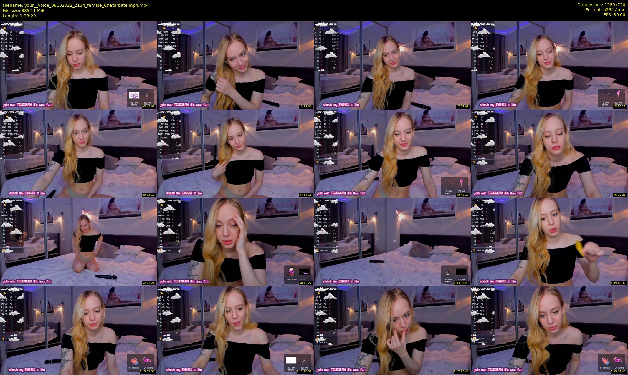 your__voice — 99 minute Chaturbate female cam show recording, 720p, Oct 8, 2022
