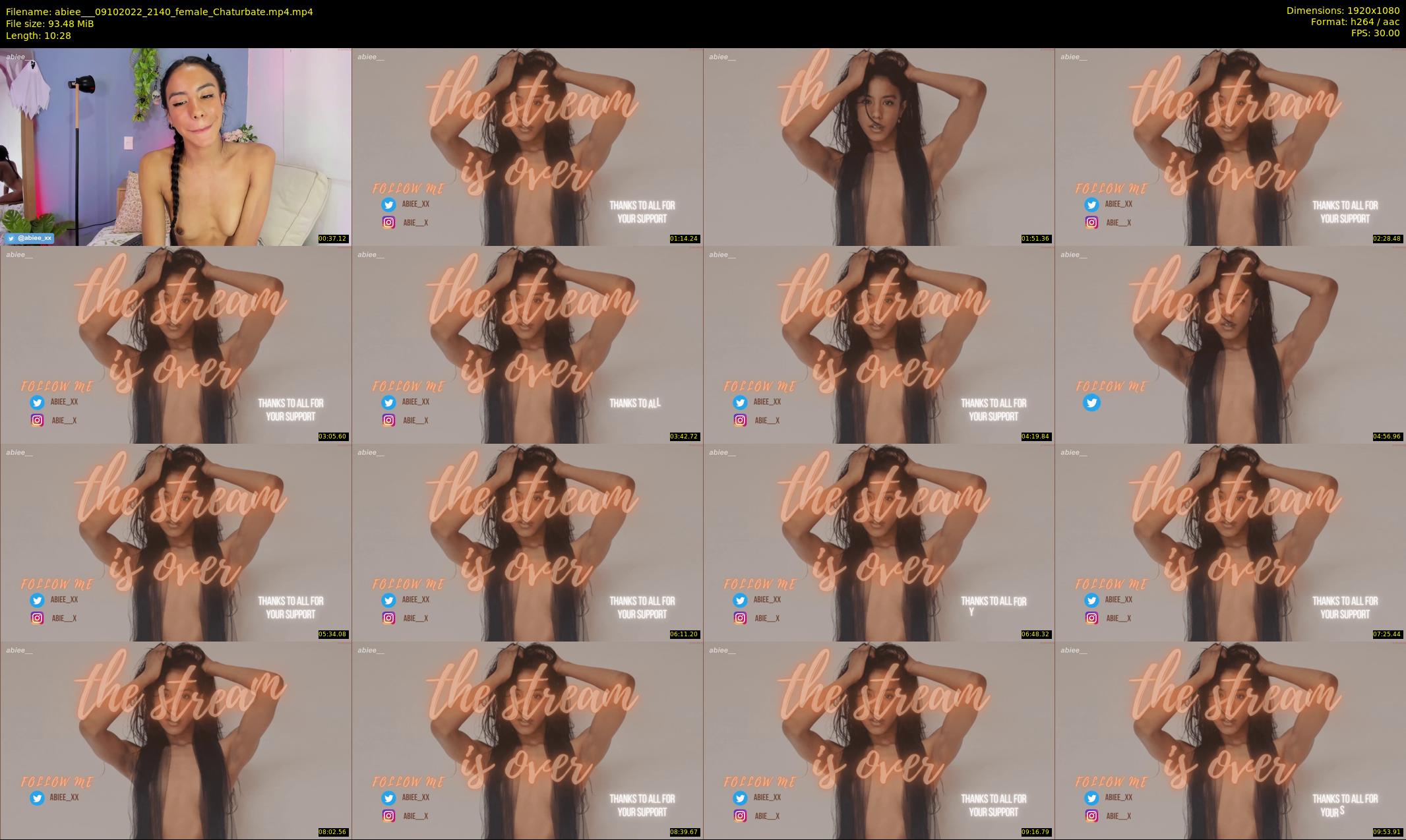 abiee__ — 11 minute Chaturbate female cam show recording, 1080p, Oct 9, 2022