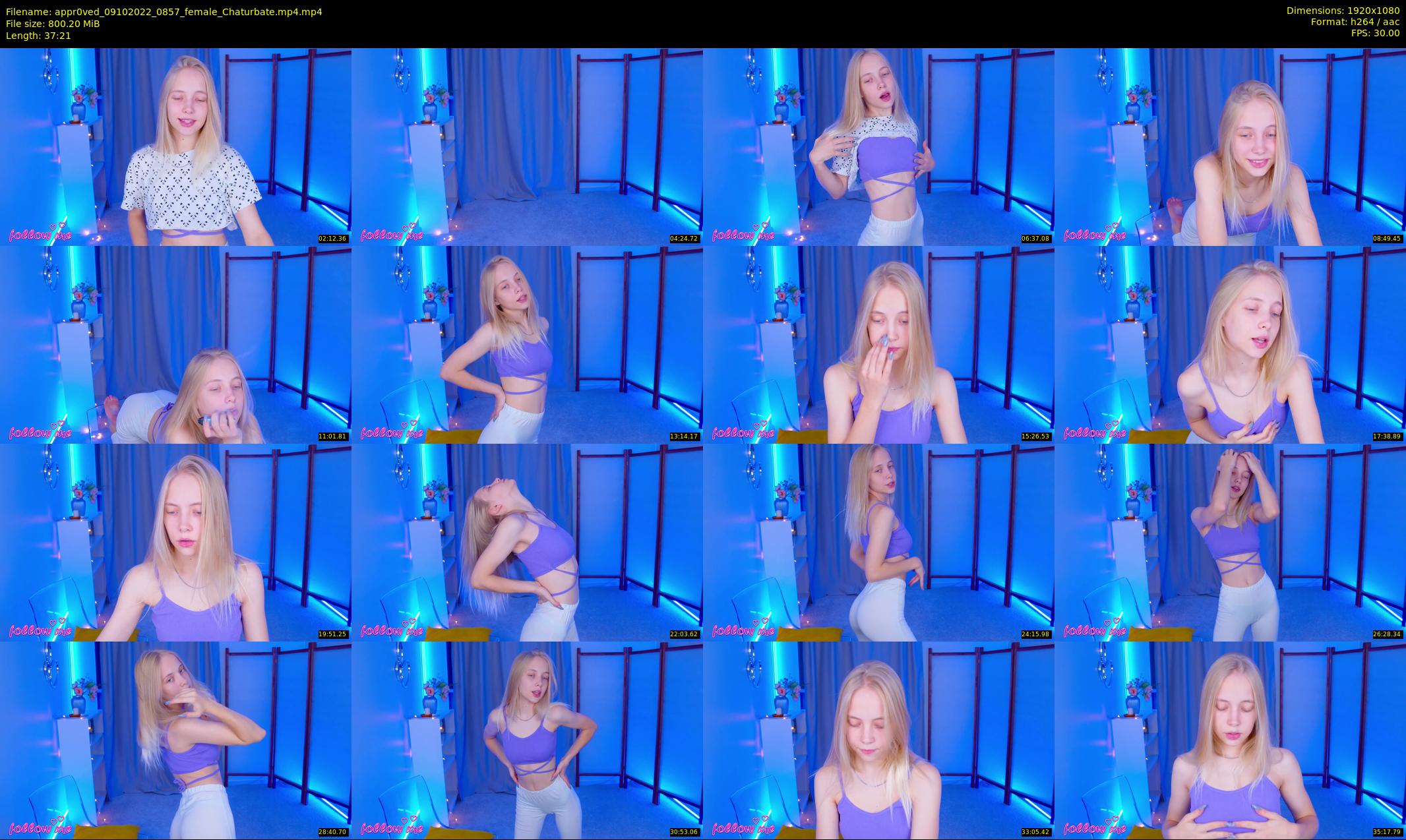 appr0ved — 38 minute Chaturbate female cam show recording, 1080p, Oct 9, 2022