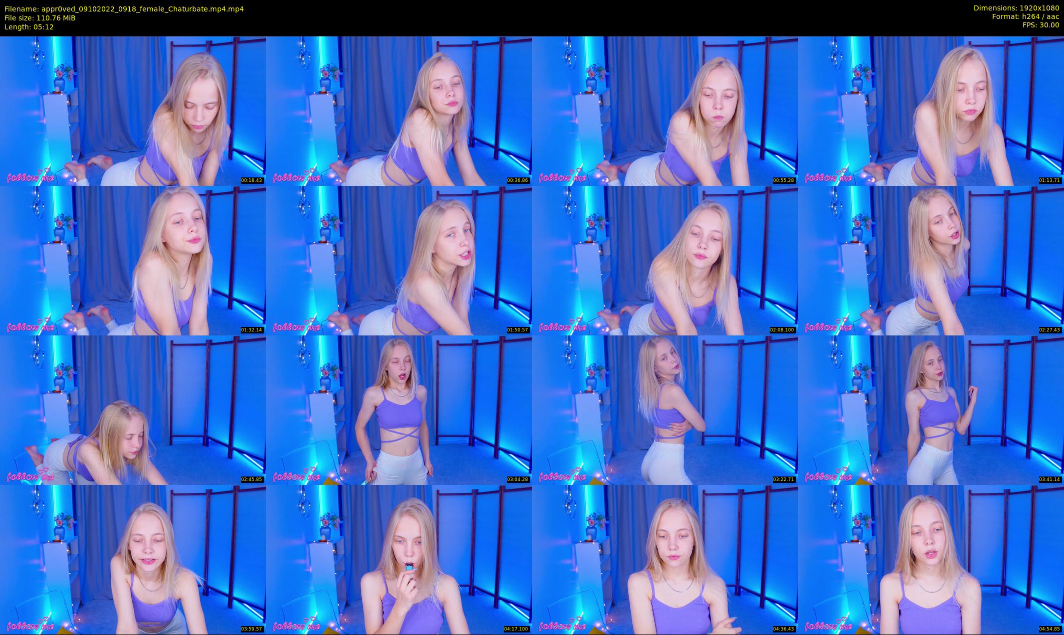 appr0ved — 6 minute Chaturbate female cam show recording, 1080p, Oct 9, 2022