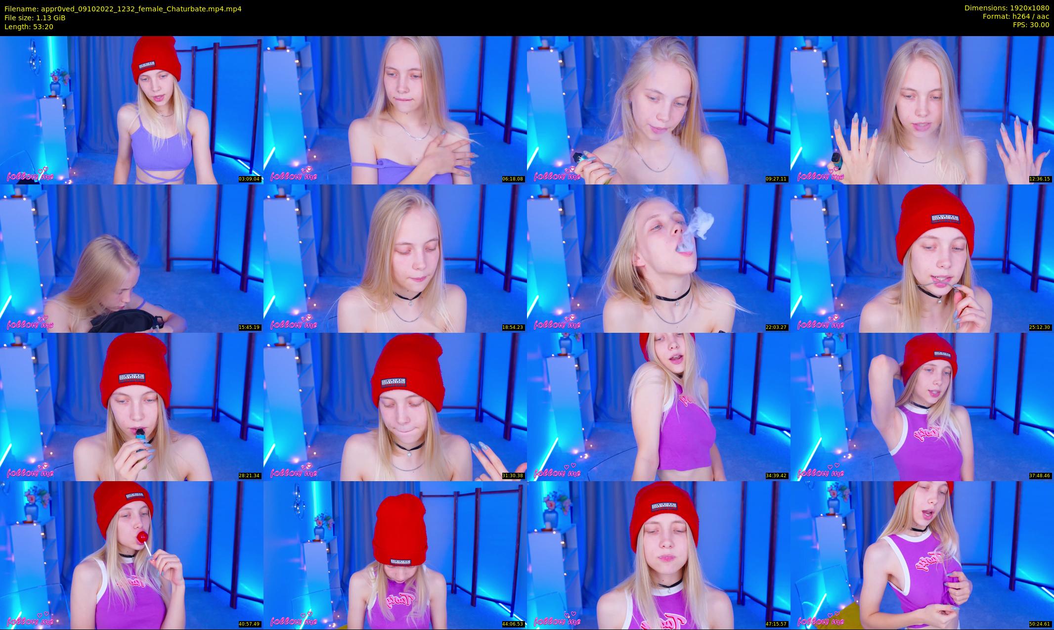 appr0ved — 54 minute Chaturbate female cam show recording, 1080p, Oct 9, 2022