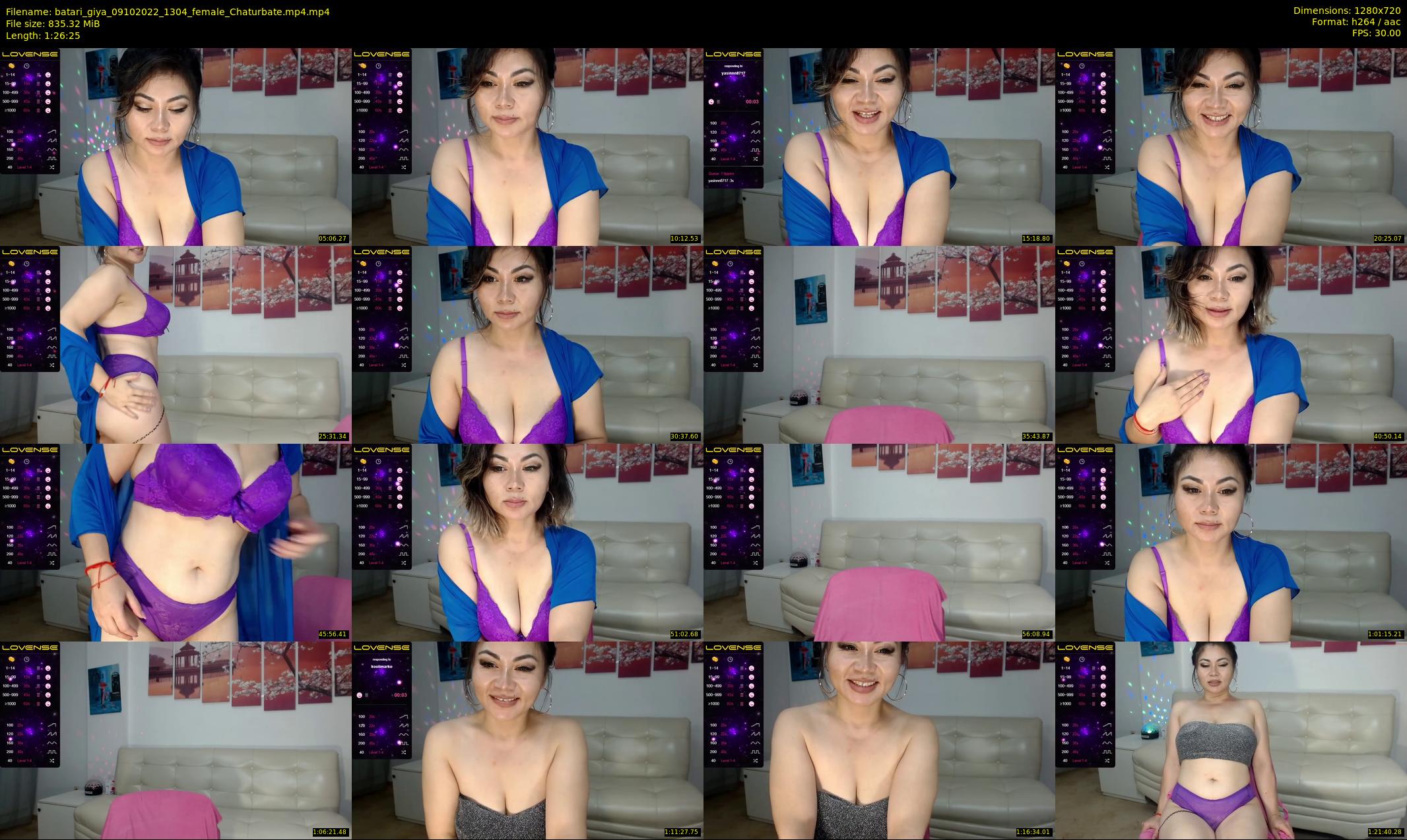 batari_giya — 87 minute Chaturbate female cam show recording, 720p, Oct 9, 2022