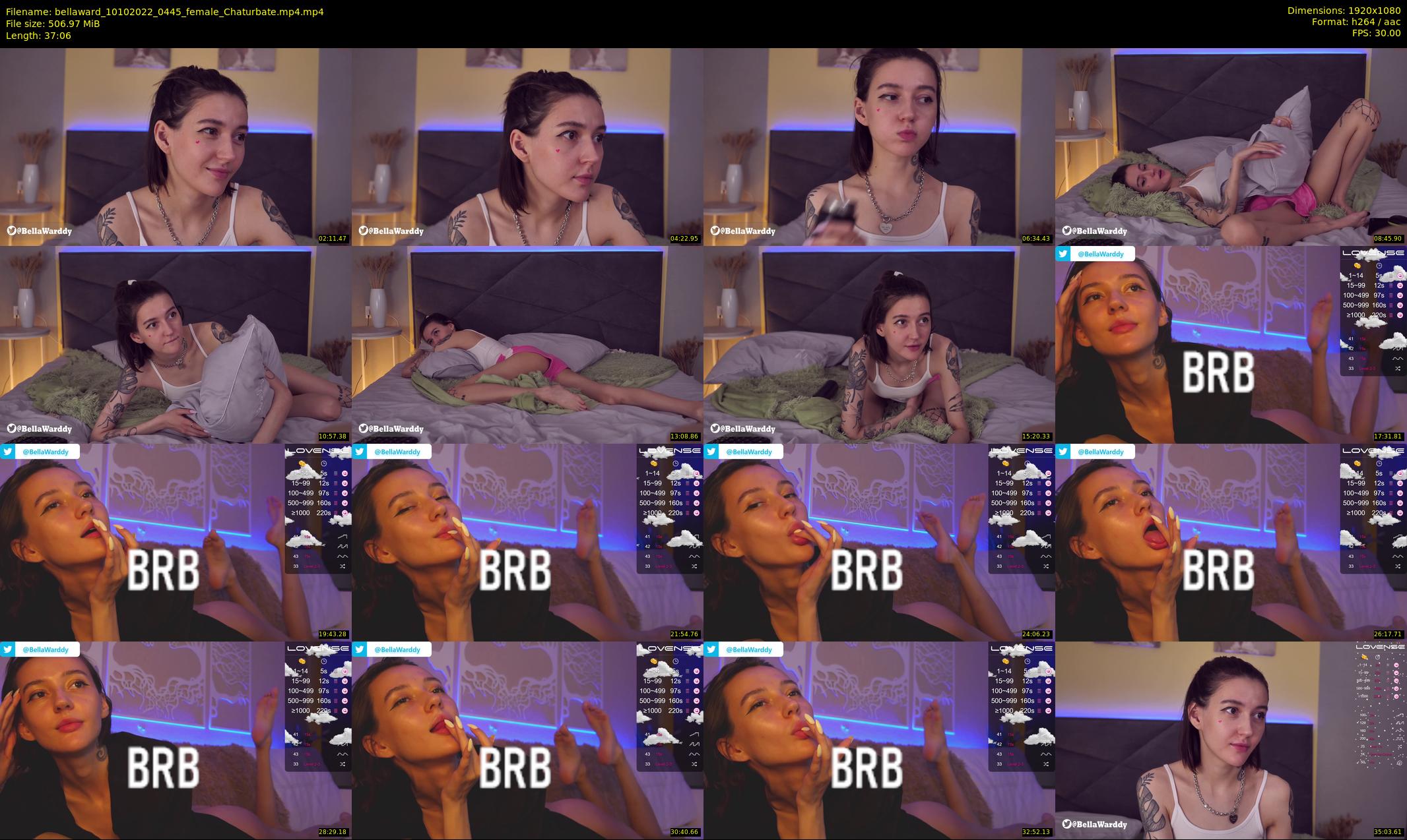 bellaward — 38 minute Chaturbate female cam show recording, 1080p, Oct 10, 2022