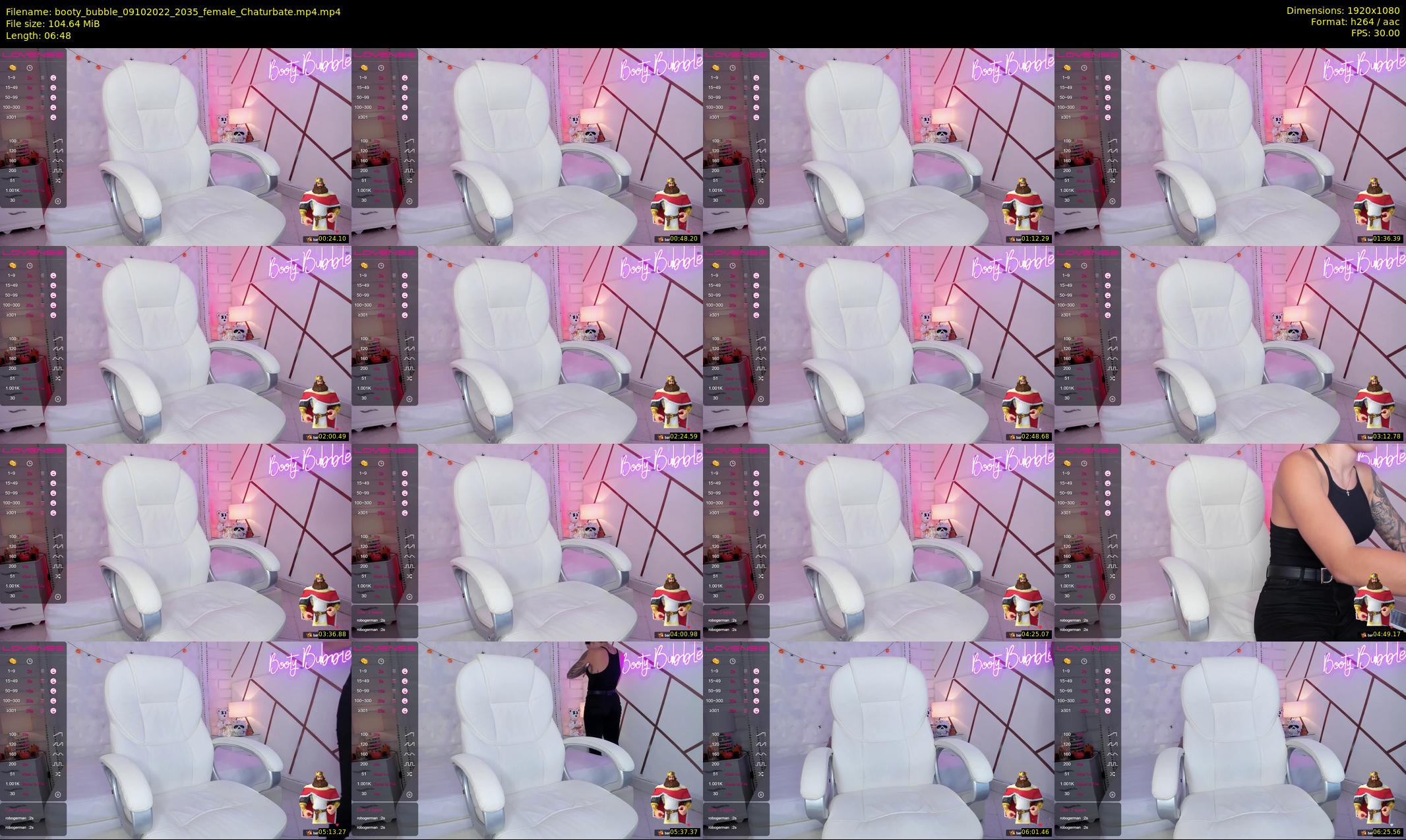 booty_bubble — 7 minute Chaturbate female cam show recording, 1080p, Oct 9, 2022