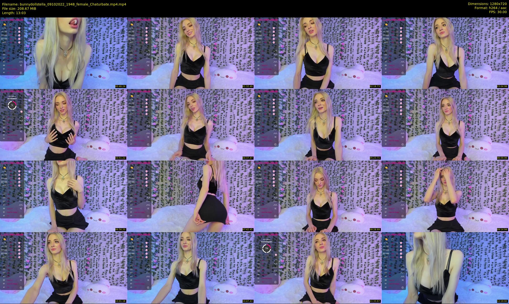 bunnydollstella — 14 minute Chaturbate female cam show recording, 720p, Oct 9, 2022