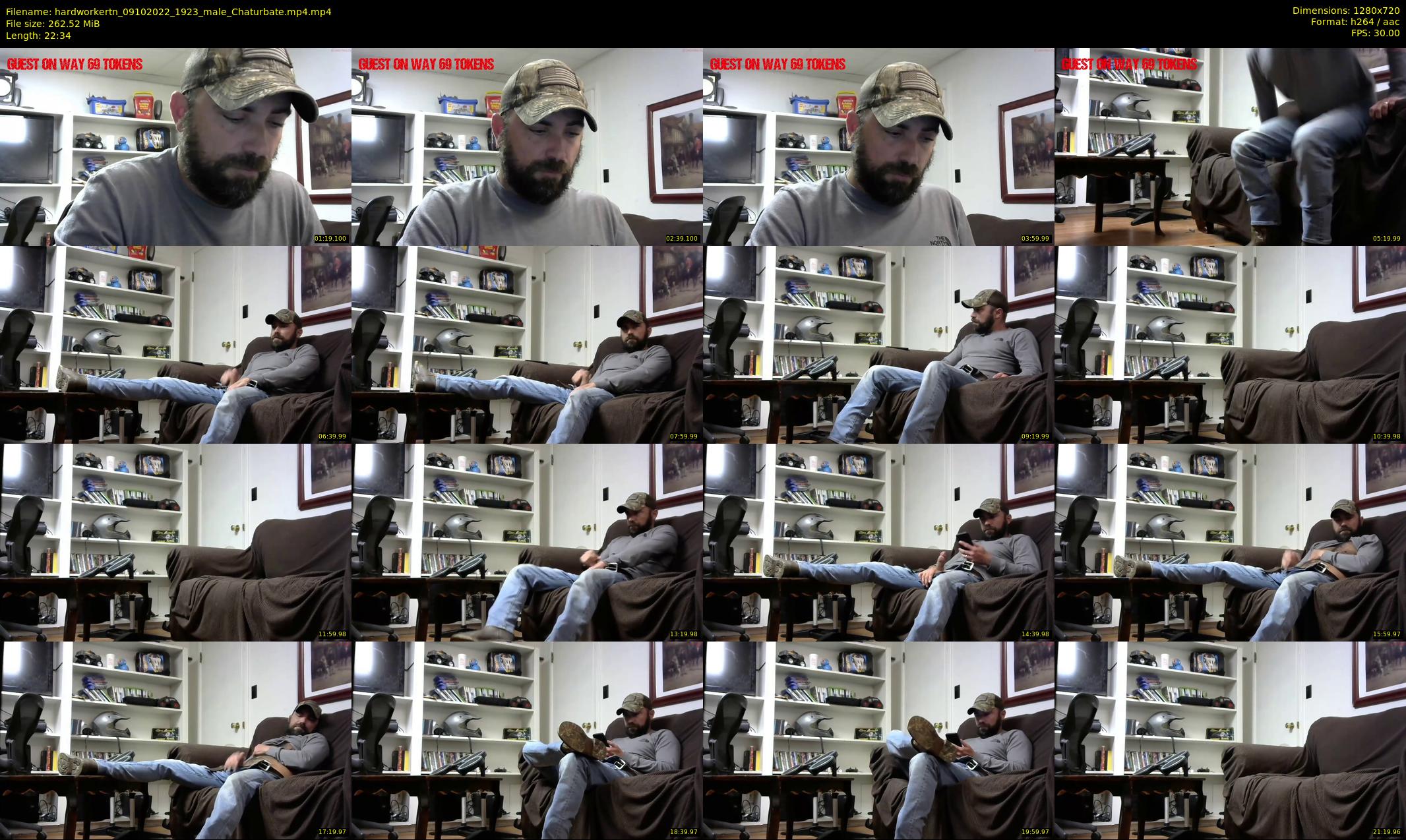 hardworkertn — 23 minute Chaturbate male cam show recording, 720p, Oct 9, 2022