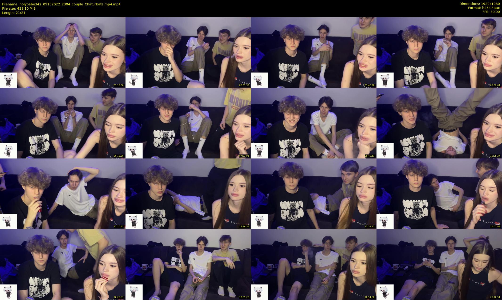 holybabe342 — 22 minute Chaturbate couple cam show recording, 1080p, Oct 9, 2022
