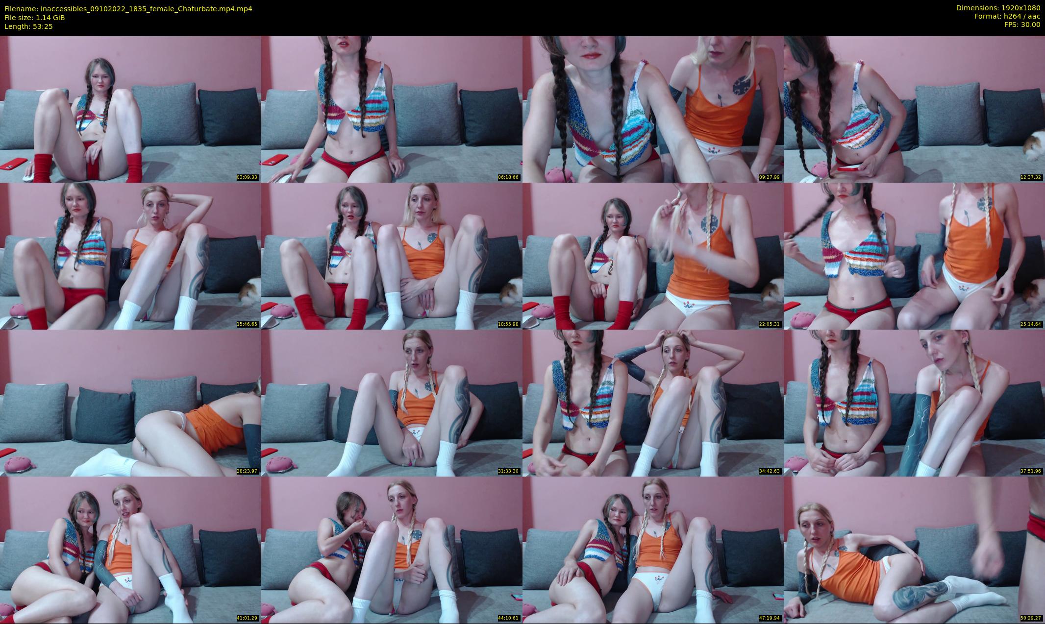 inaccessibles — 54 minute Chaturbate female cam show recording, 1080p, Oct 9, 2022