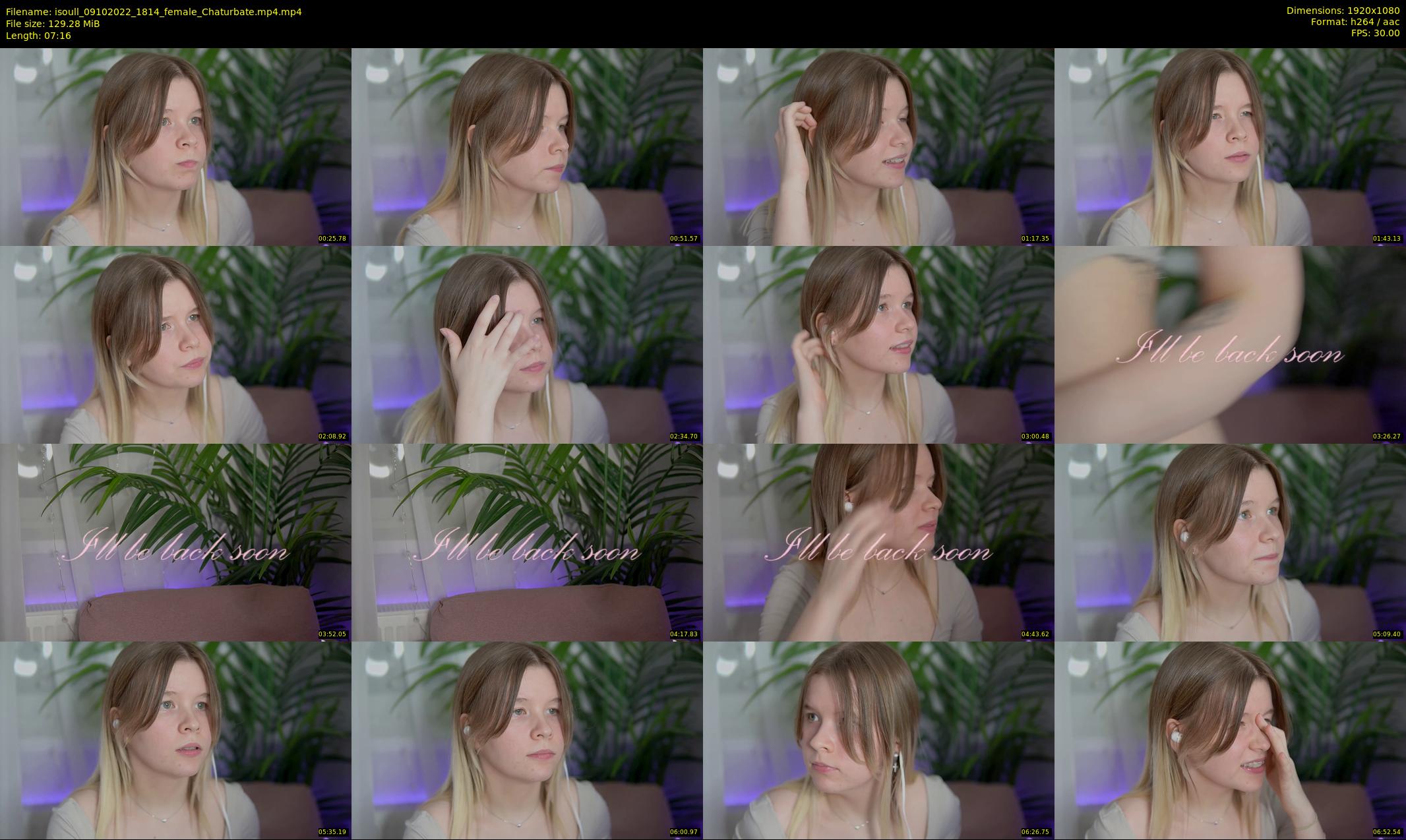 isoull — 8 minute Chaturbate female cam show recording, 1080p, Oct 9, 2022