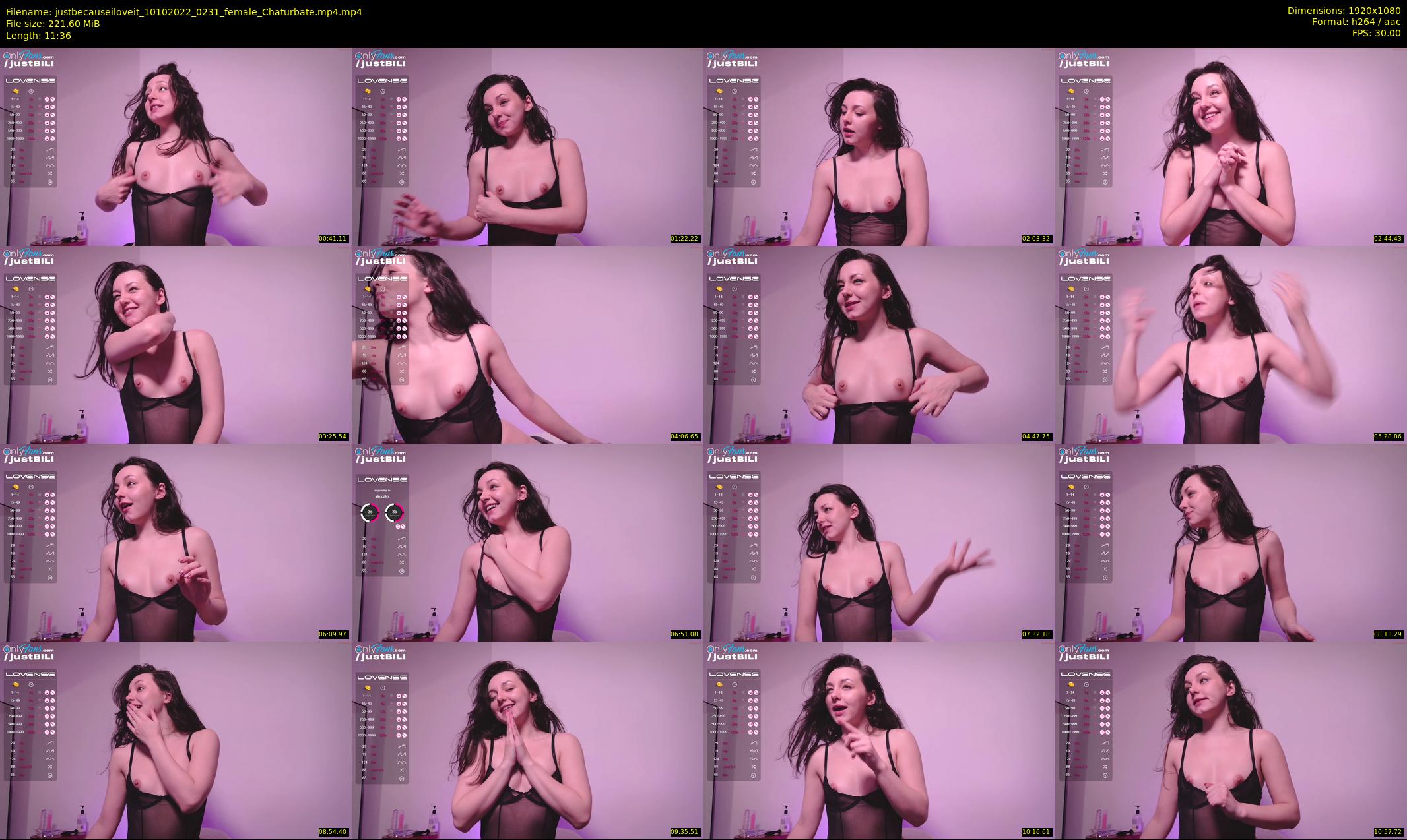 justbecauseiloveit — 12 minute Chaturbate female cam show recording, 1080p, Oct 10, 2022