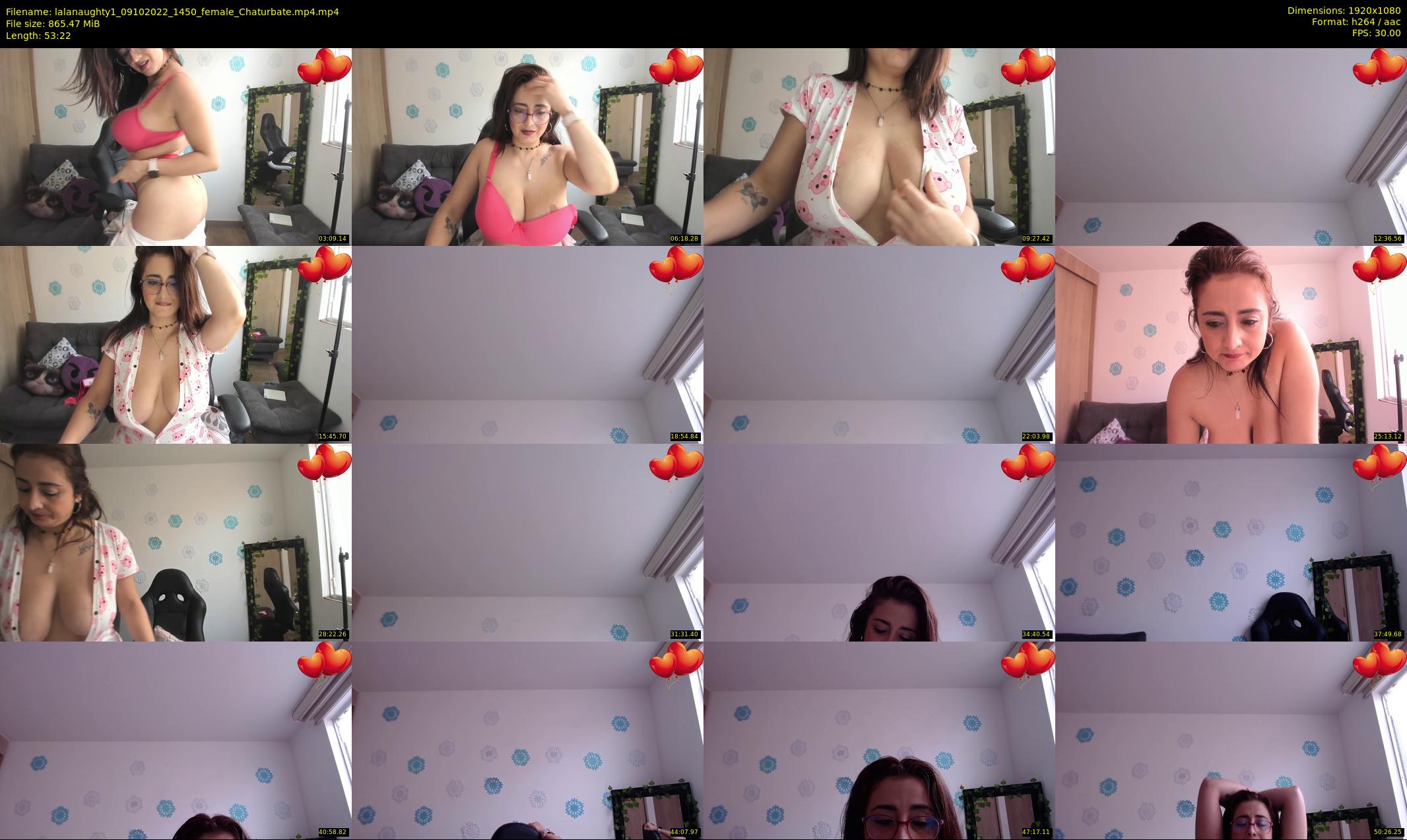 lalanaughty1 — 54 minute Chaturbate female cam show recording, 1080p, Oct 9, 2022