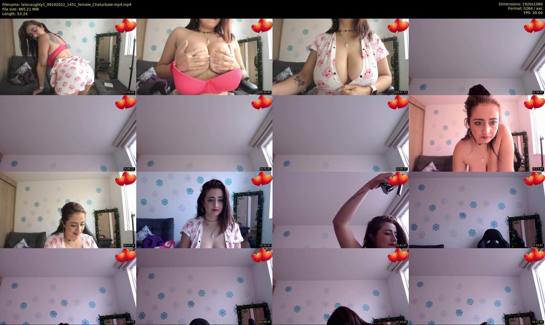 lalanaughty1 — 54 minute Chaturbate female cam show recording, 1080p, Oct 9, 2022