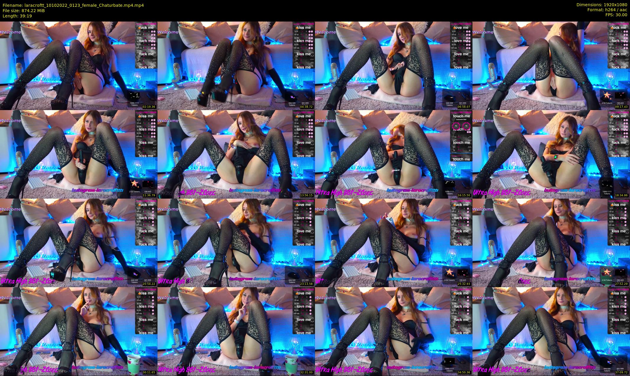 laracroftt — 40 minute Chaturbate female cam show recording, 1080p, Oct 10, 2022