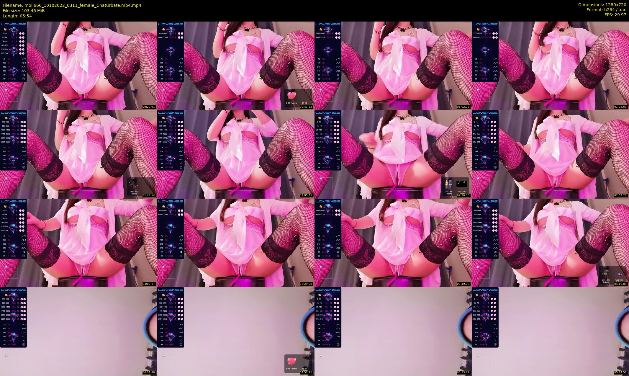 moli666 — 6 minute Chaturbate female cam show recording, 720p, Oct 10, 2022
