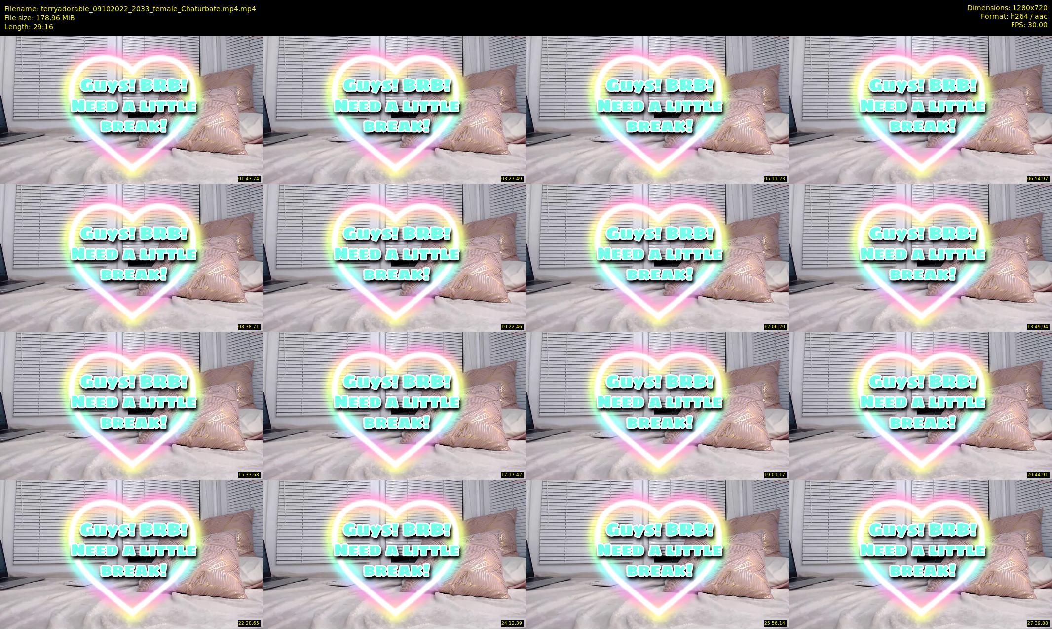 terryadorable — 30 minute Chaturbate female cam show recording, 720p, Oct 9, 2022