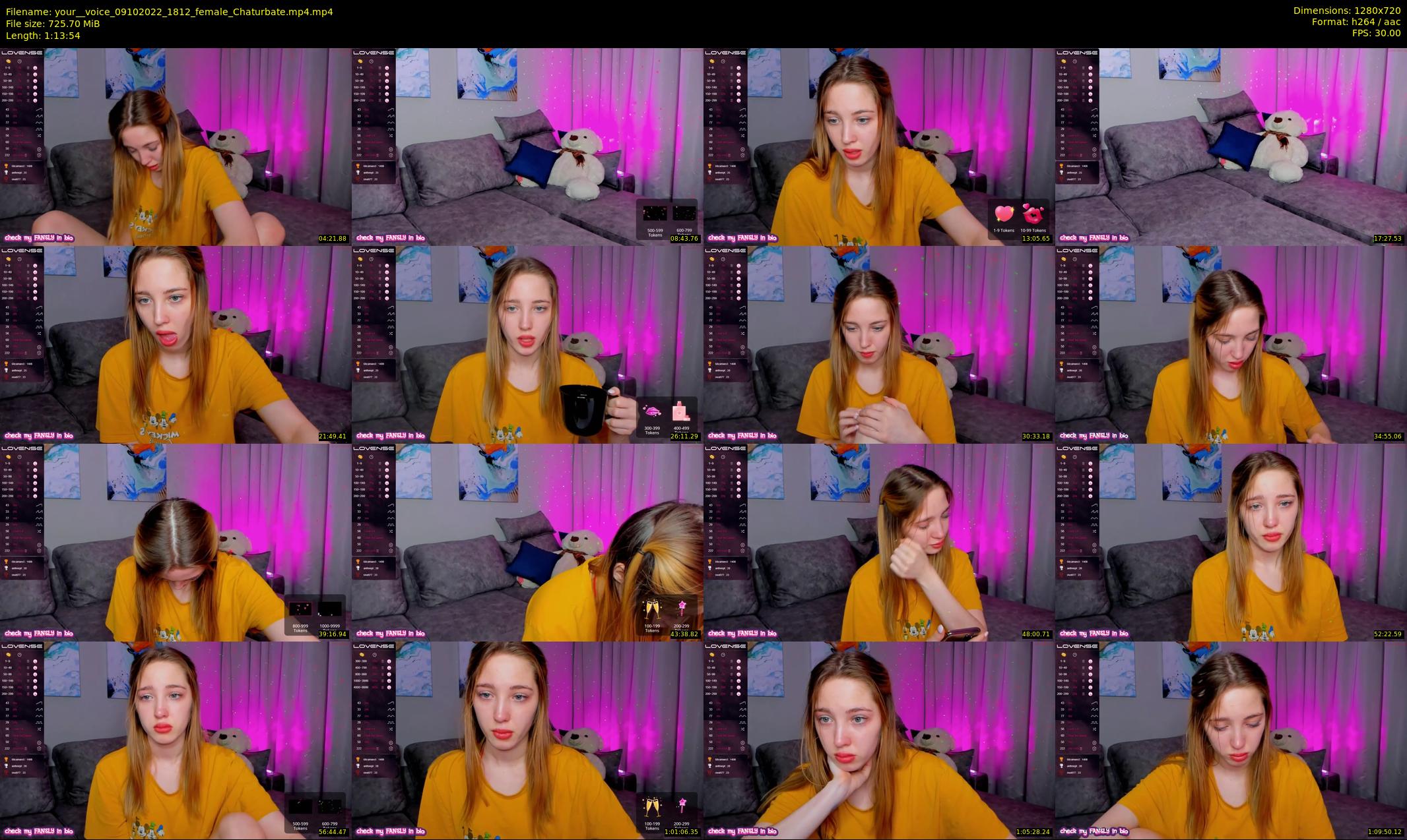 your__voice — 74 minute Chaturbate female cam show recording, 720p, Oct 9, 2022