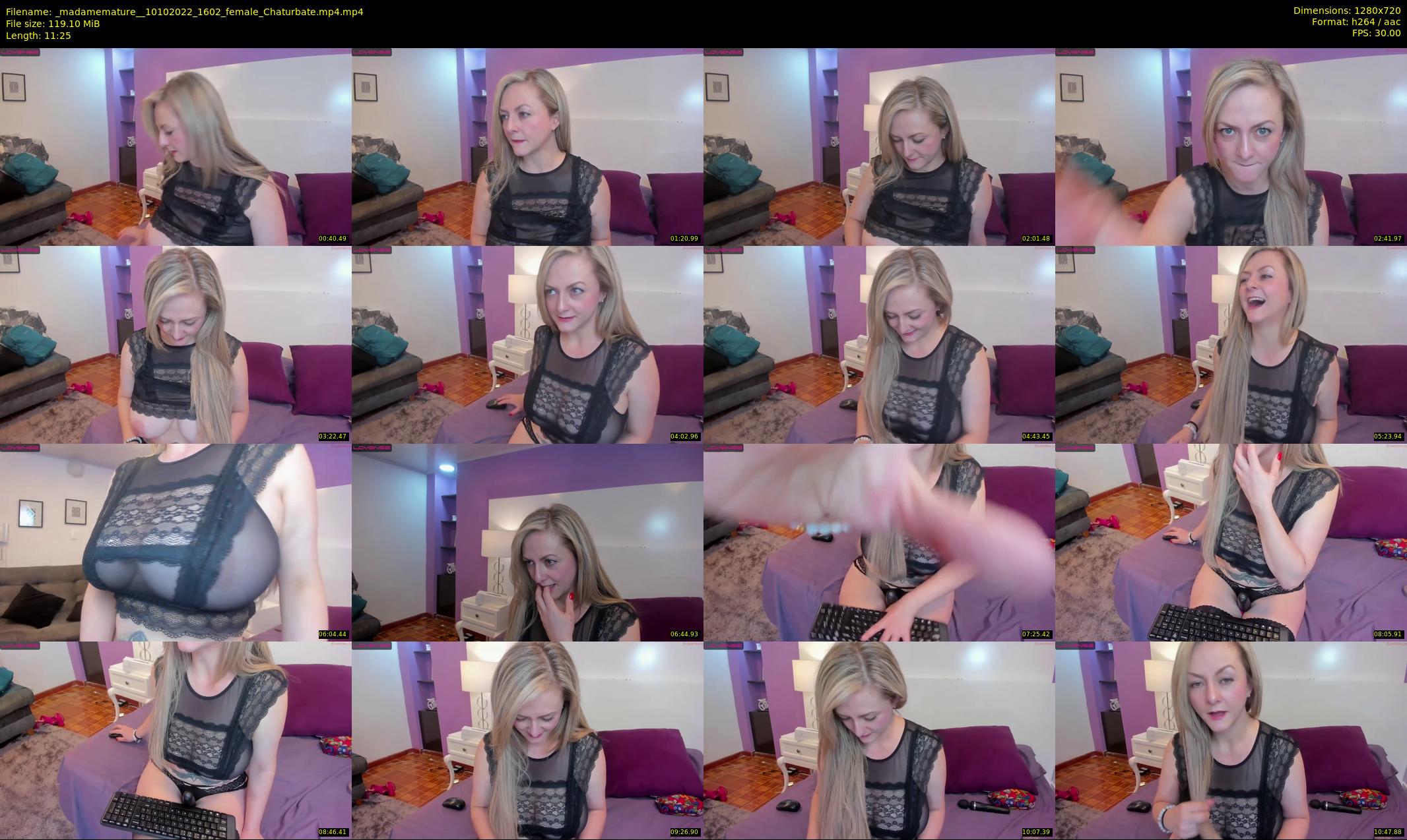 _madamemature_ — 12 minute Chaturbate female cam show recording, 720p, Oct 10, 2022