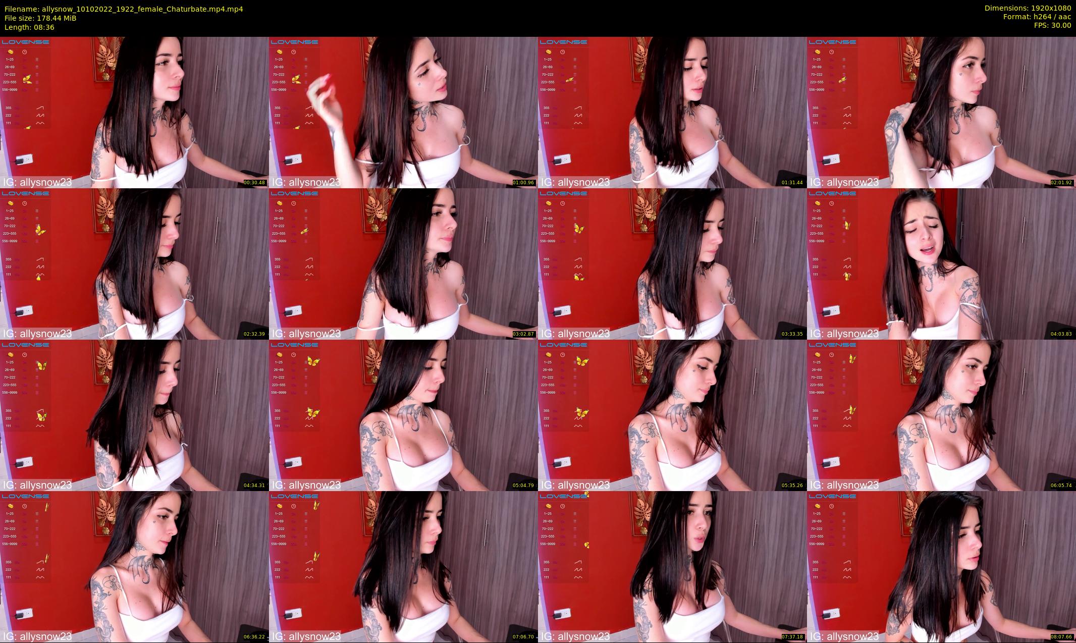 allysnow — 9 minute Chaturbate female cam show recording, 1080p, Oct 10, 2022