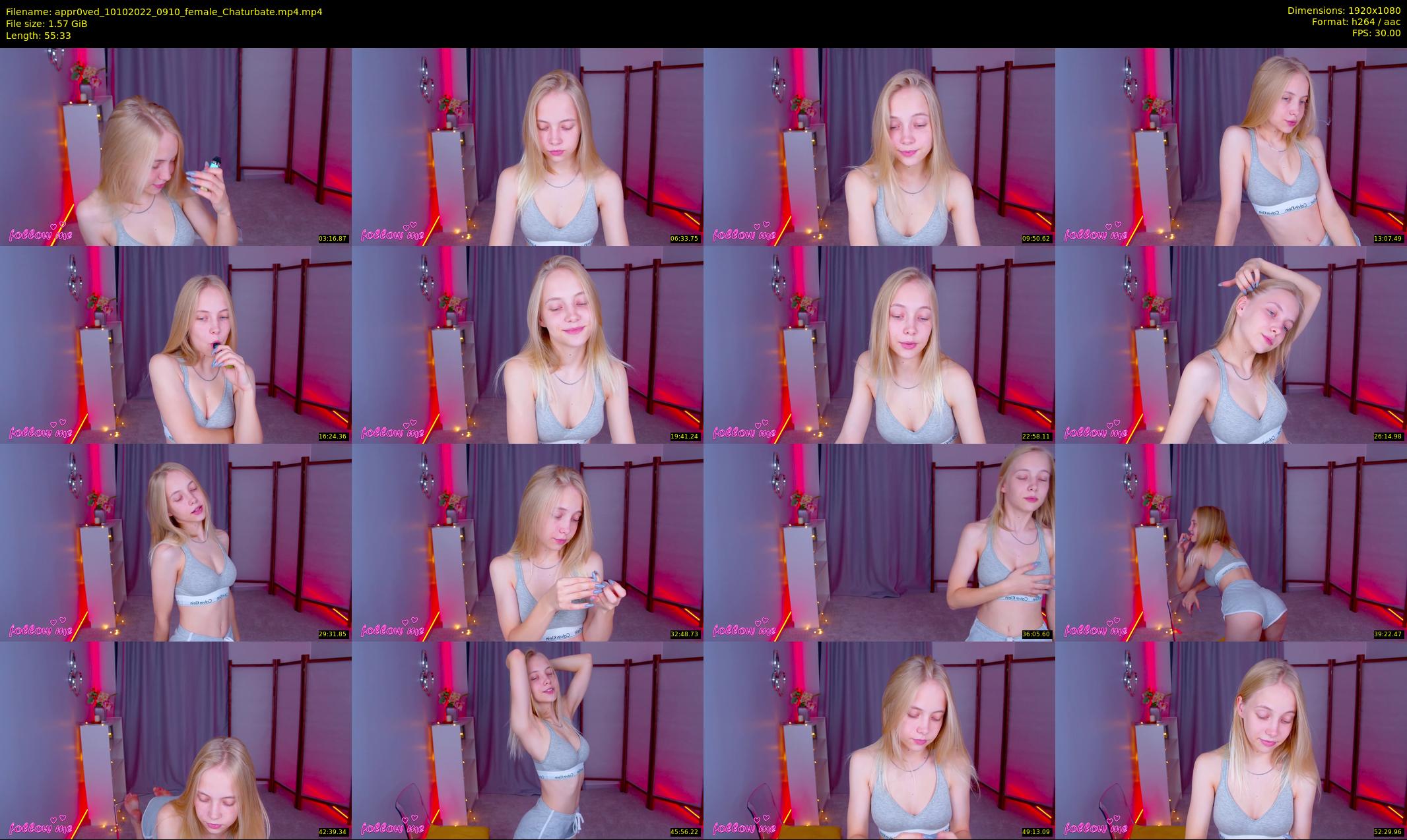 appr0ved — 56 minute Chaturbate female cam show recording, 1080p, Oct 10, 2022