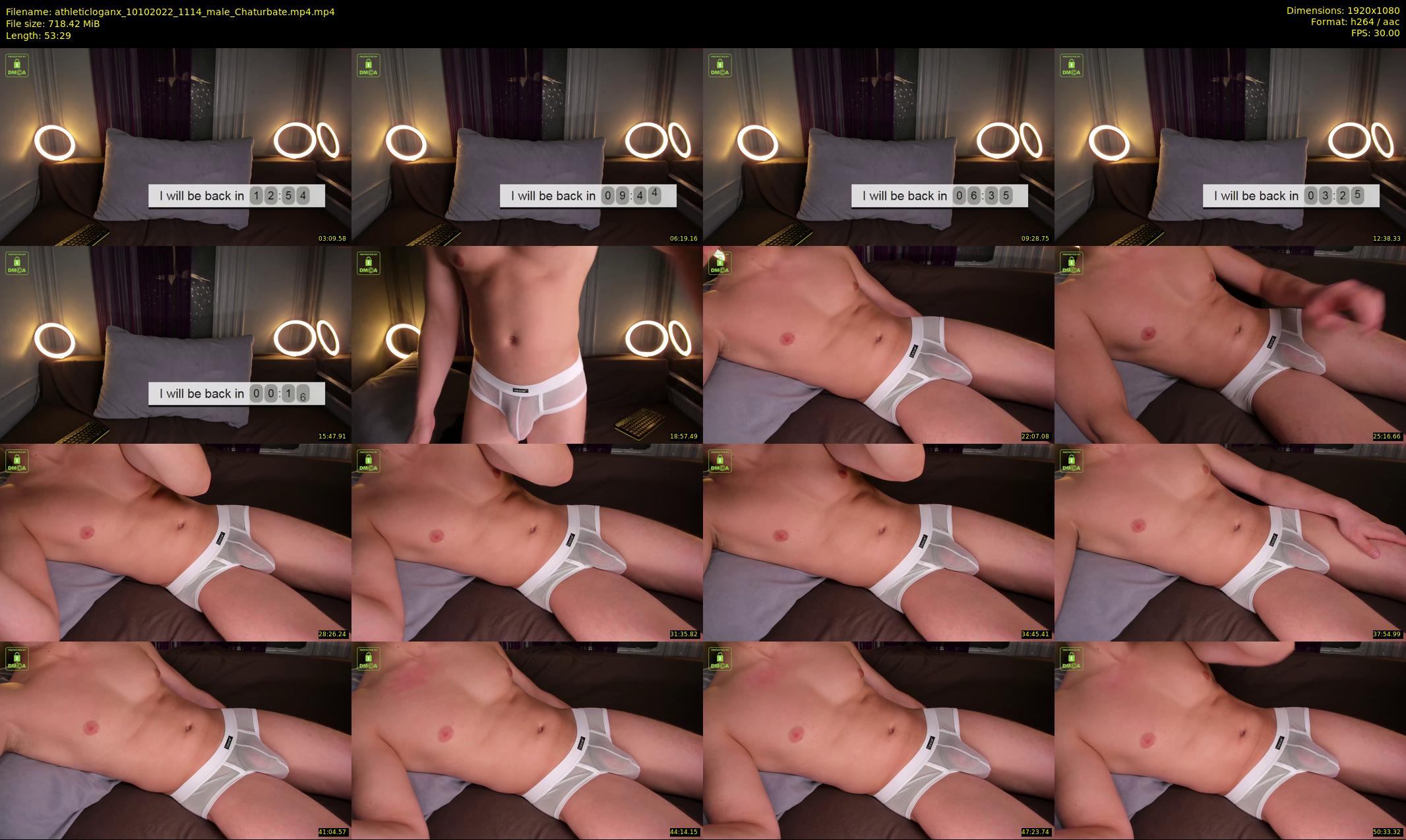 athleticloganx — 54 minute Chaturbate male cam show recording, 1080p, Oct 10, 2022