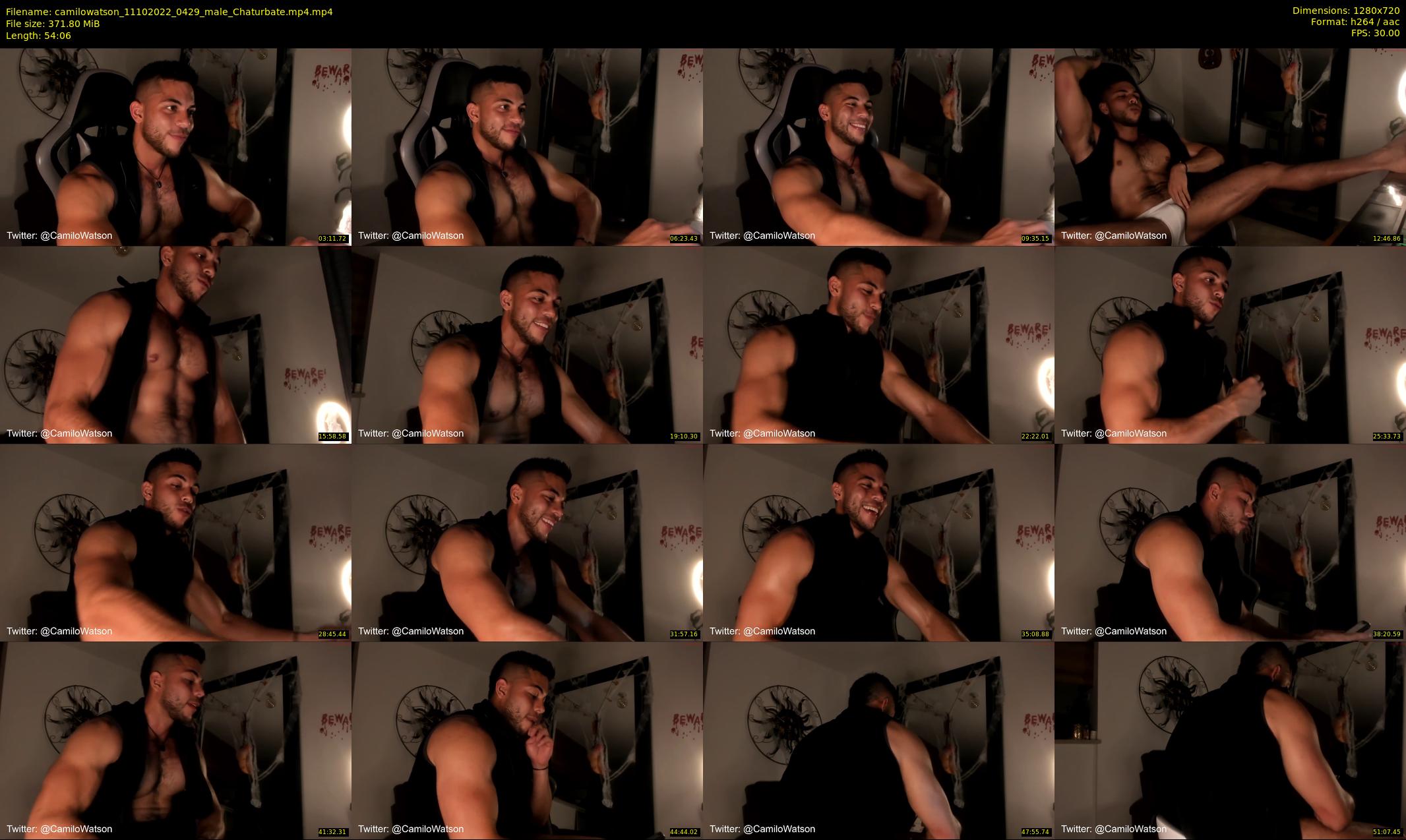 camilowatson — 55 minute Chaturbate male cam show recording, 720p, Oct 11, 2022